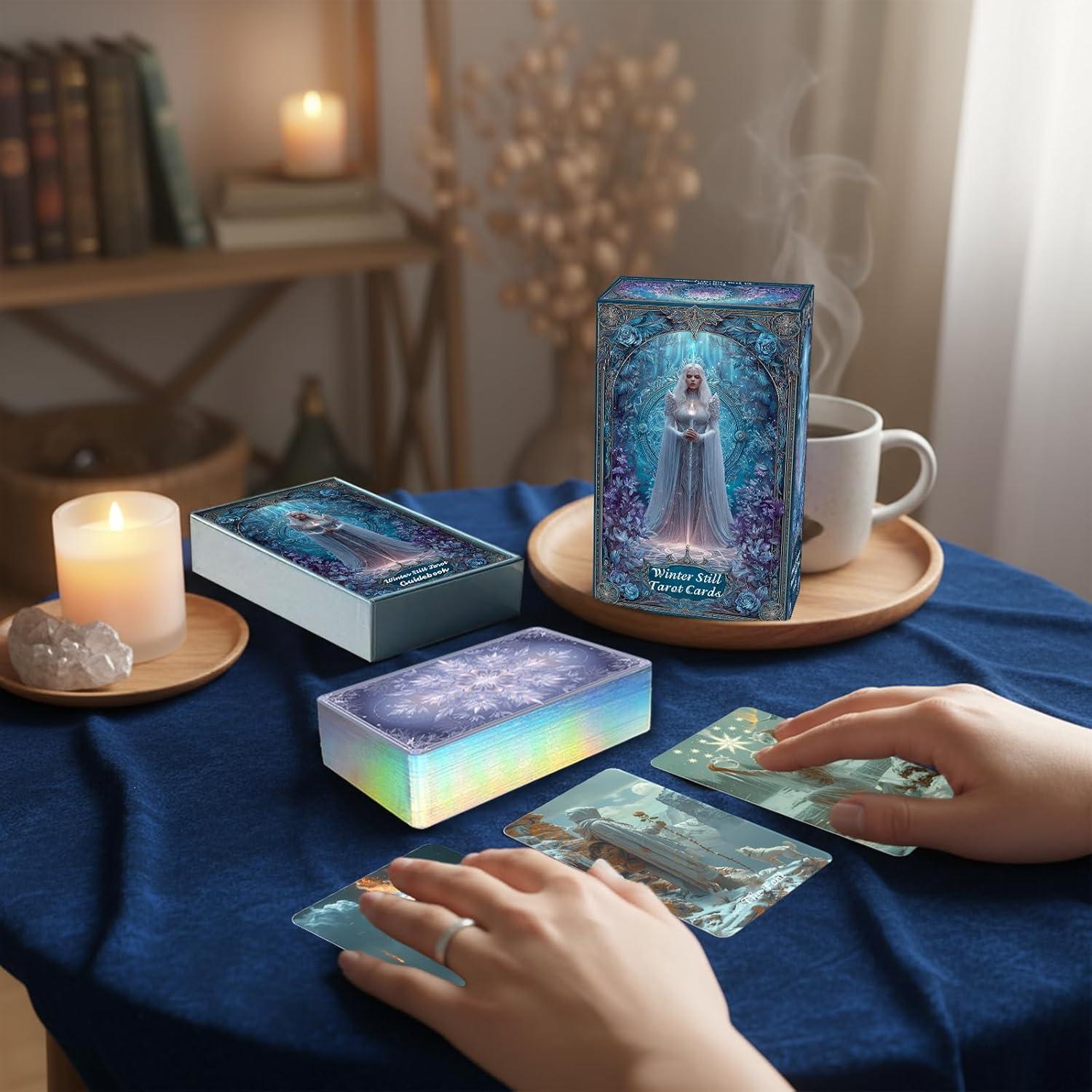 Baraja de Tarot Invierno Quieto sishui con Libro de Guía 80 Cartas