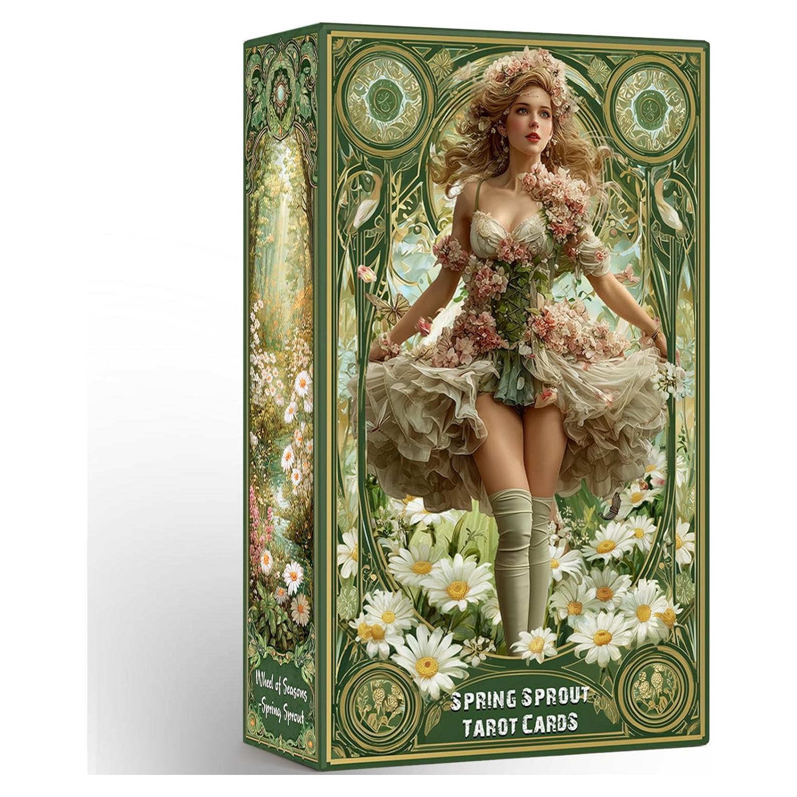 Baraja de Tarot Sishui Brote de Primavera con Guía 80 Cartas