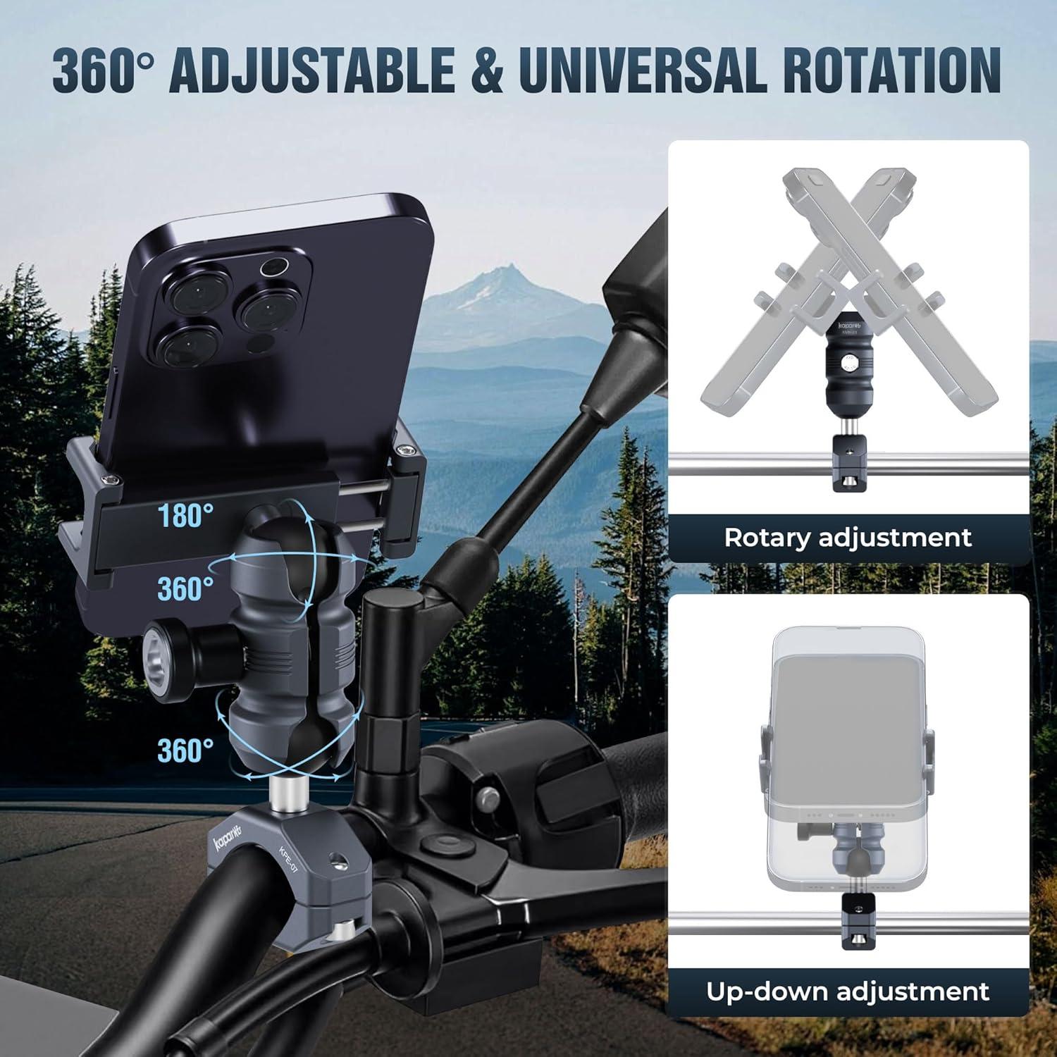 Soporte para Teléfono de Bicicleta KAPARNER KPS-02 Aluminio Ajustable