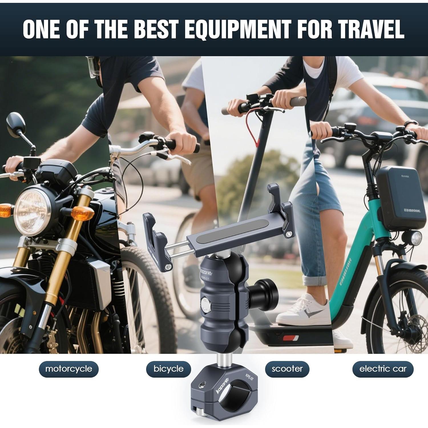 Soporte para Teléfono de Bicicleta KAPARNER KPS-02 Aluminio Ajustable