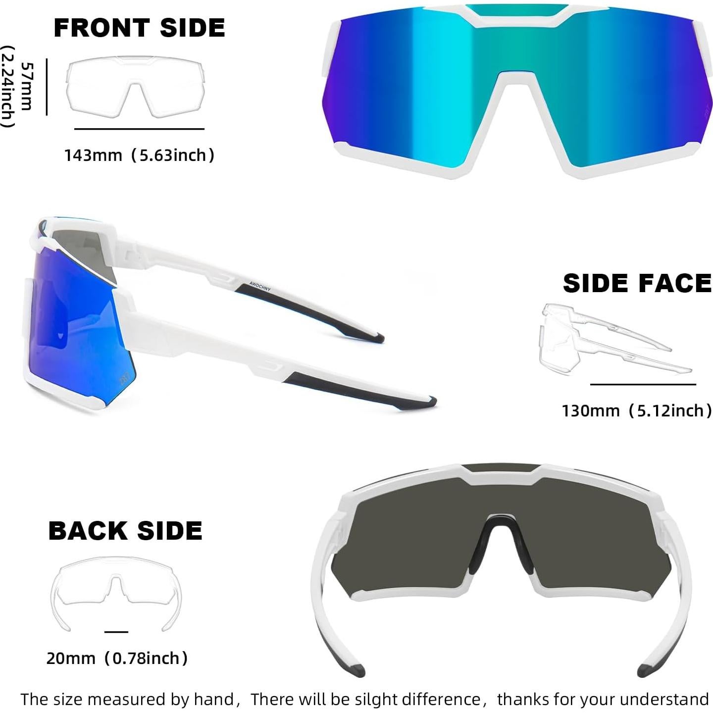 Gafas de sol de seguridad Awdchny Z87 UV400 TR90 para deportes