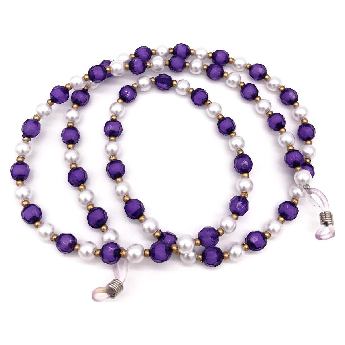 Cadena de Gafas de Cuentas Outman Morado 63.5 cm