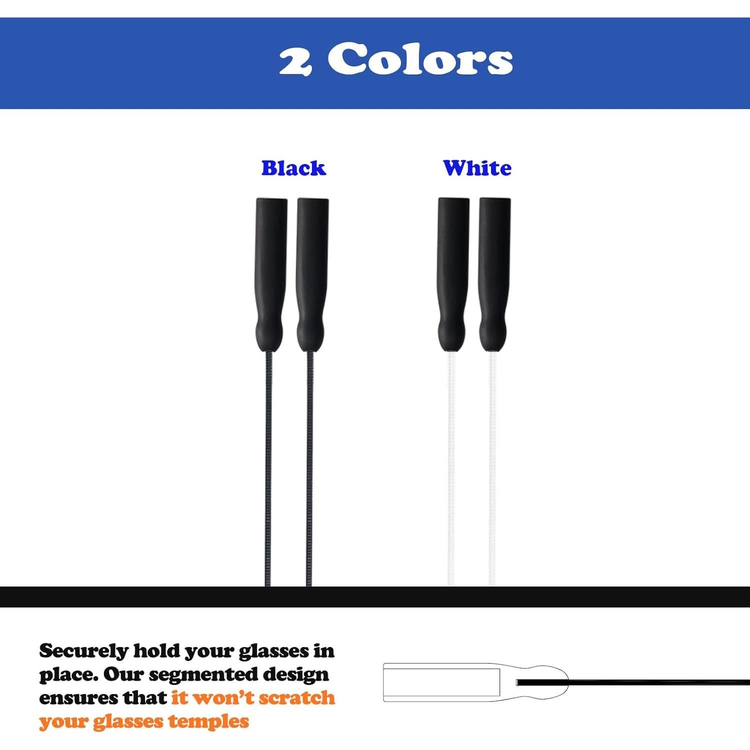 Correa Ajustable para Gafas Omnful - 50.8cm Negro (2pcs)