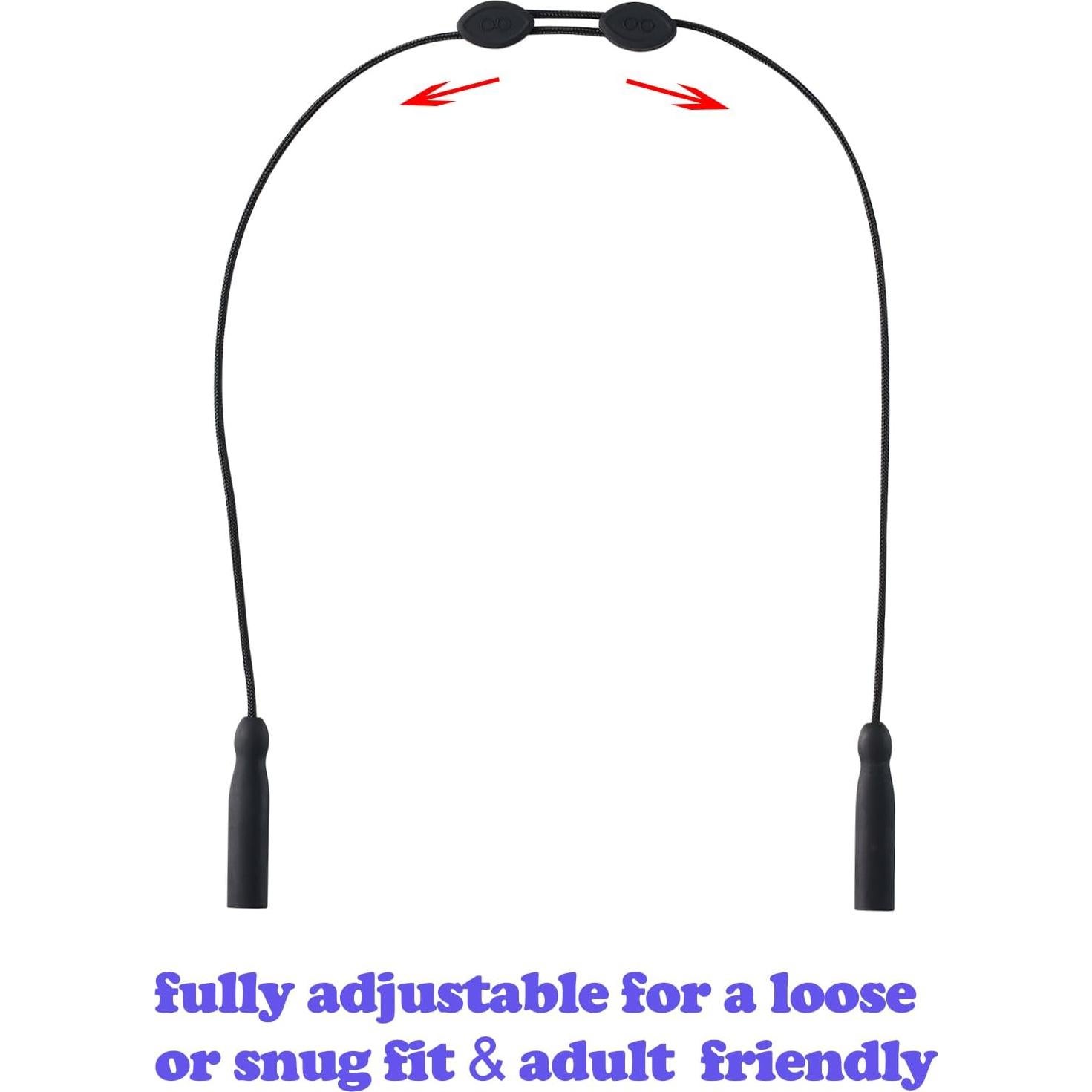 Correa Ajustable para Gafas Omnful - 50.8cm Negro (2pcs)