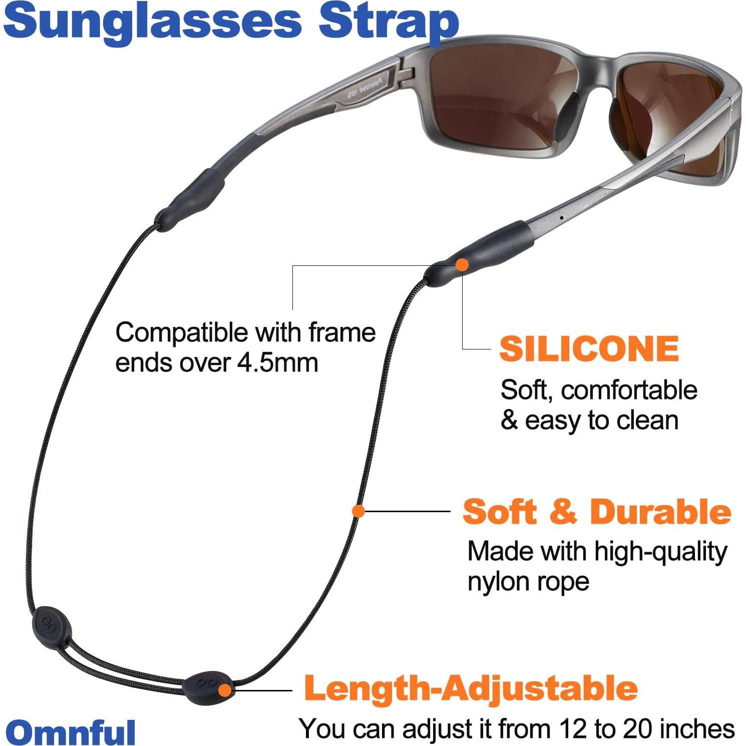 Correa Ajustable para Gafas Omnful - 50.8cm Negro (2pcs)