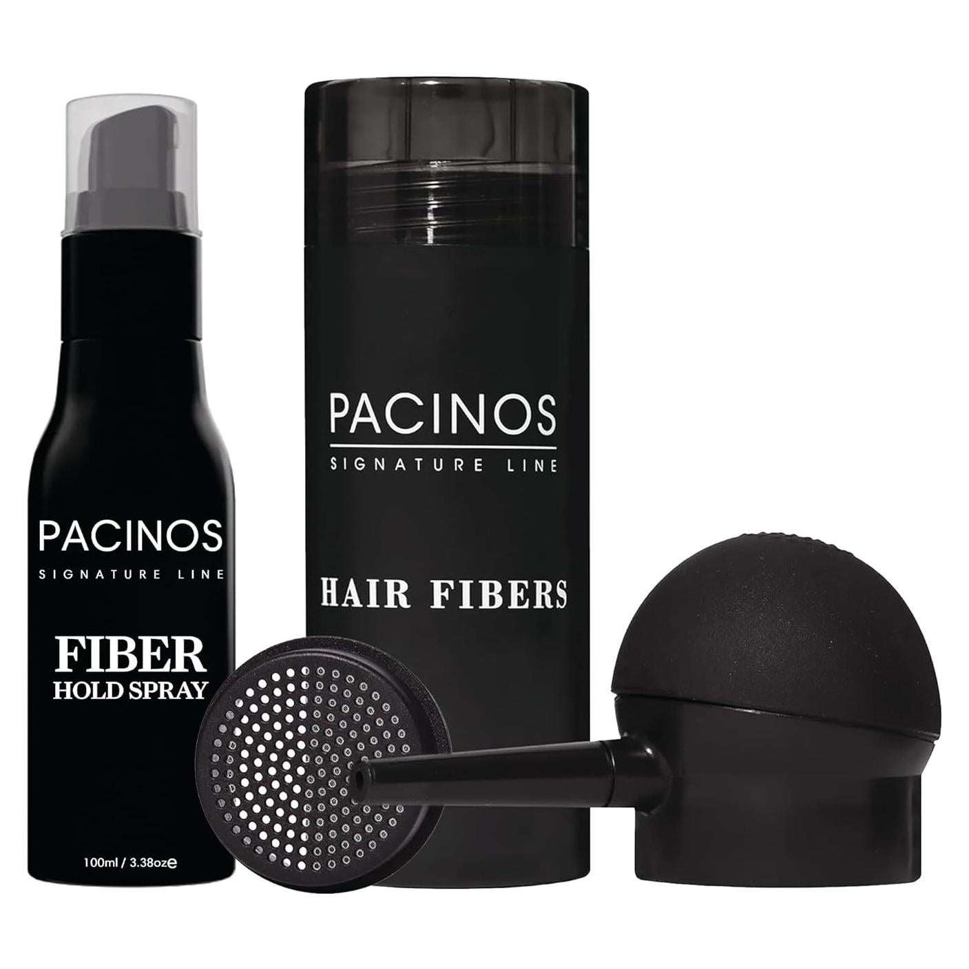 Kit de Fibra para Cabello Pacinos - Marrón Oscuro - Cobertura Total