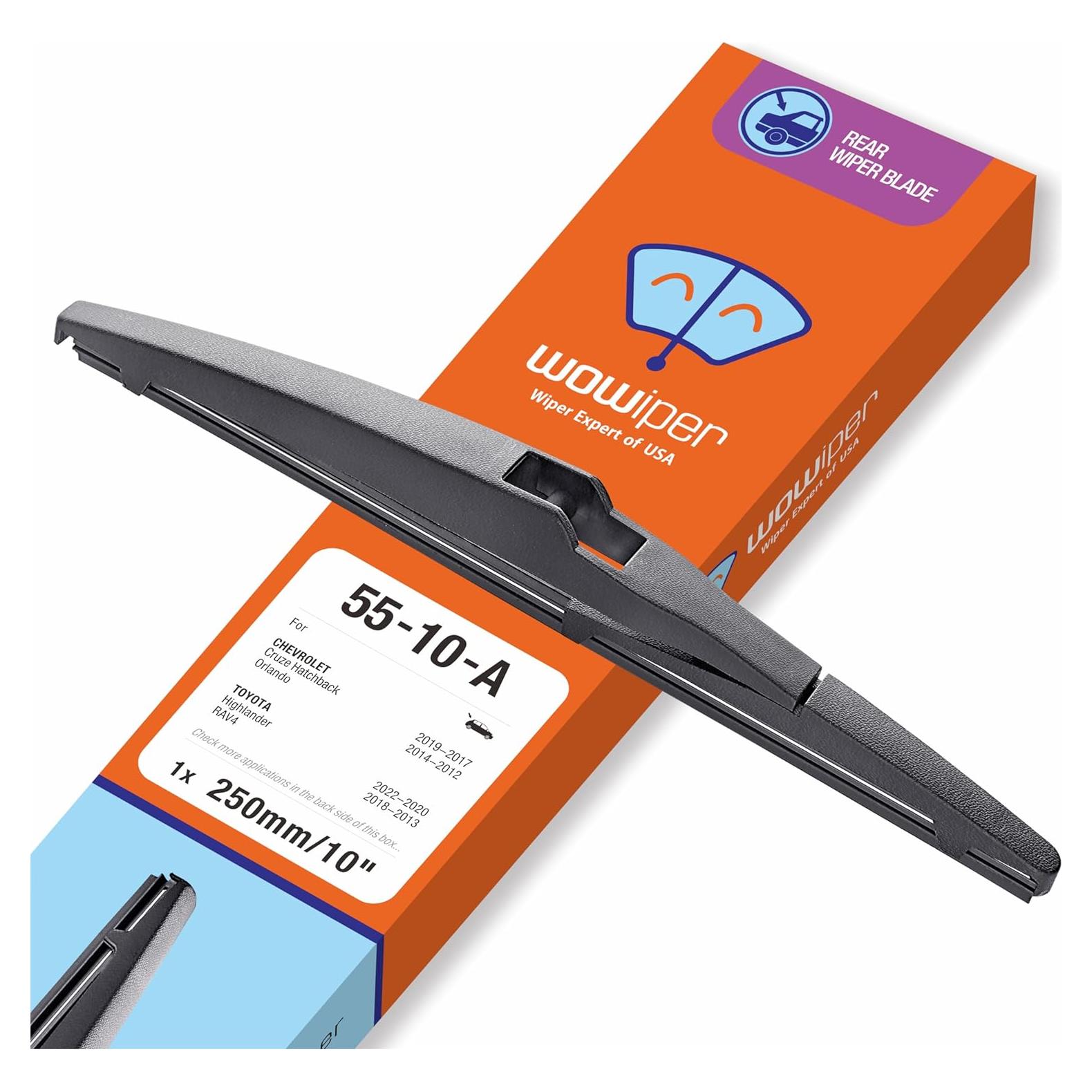 Hoja de Limpiaparabrisas Trasera WOWIPER 25.4 cm para Toyota RAV4 2013-2018