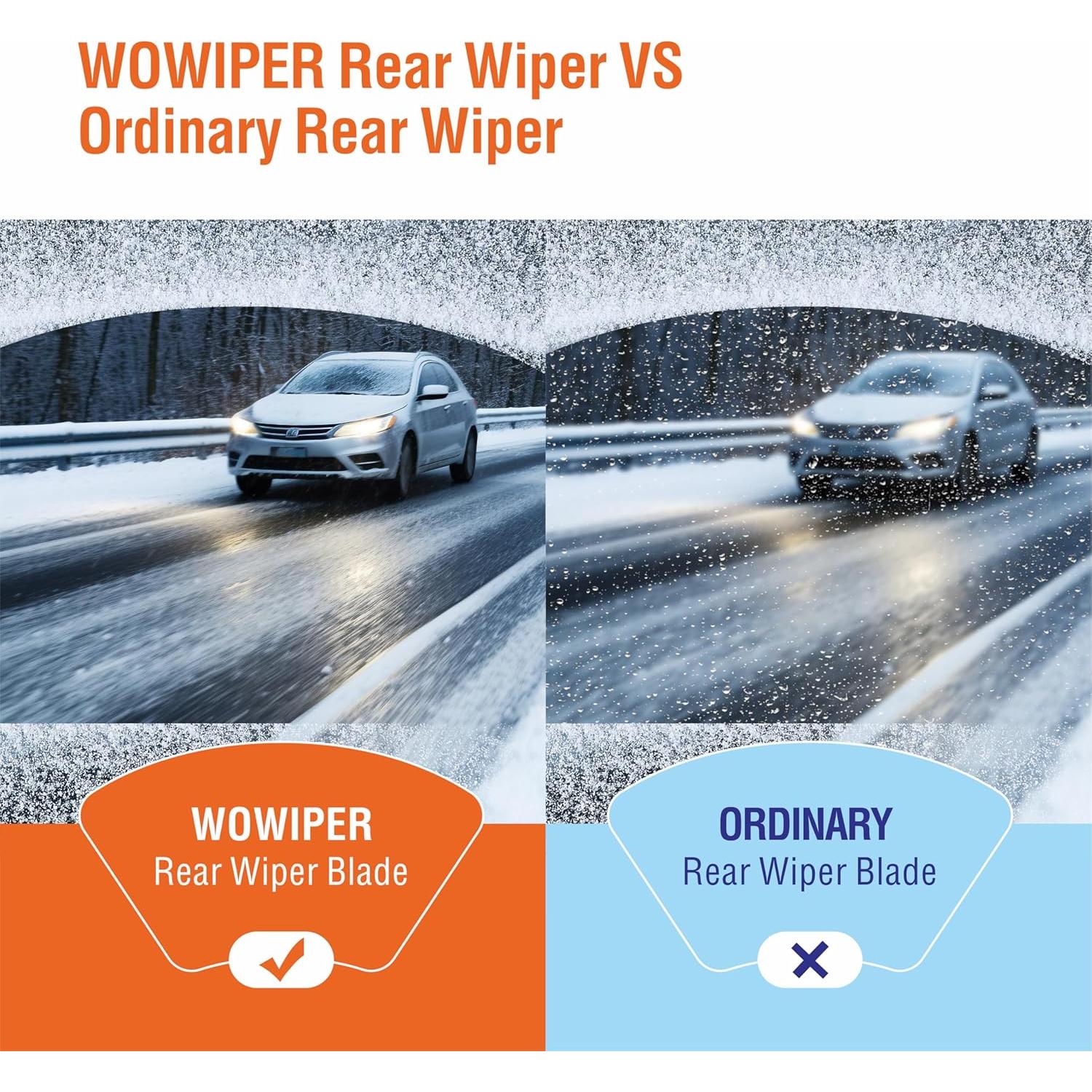 Hoja de Limpiaparabrisas Trasera WOWIPER 25.4 cm para Toyota RAV4 2013-2018