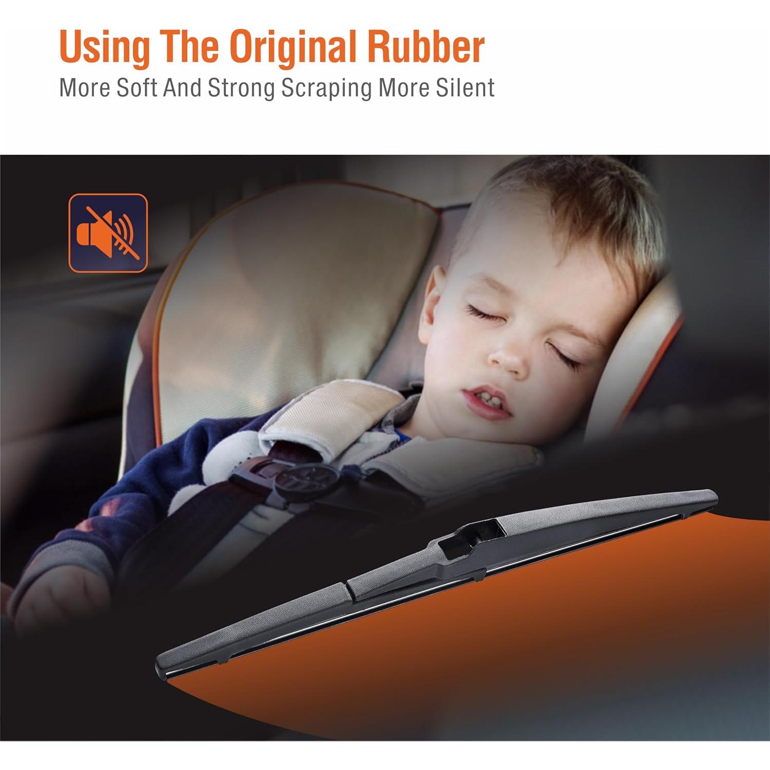 Hoja de Limpiaparabrisas Trasera WOWIPER 25.4 cm para Toyota RAV4 2013-2018