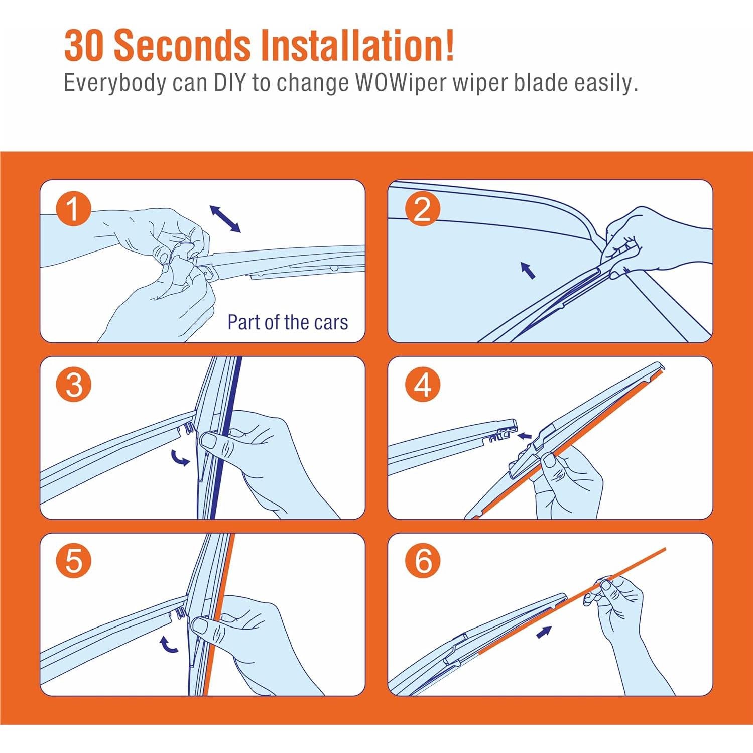 Hoja de Limpiaparabrisas Trasera WOWIPER 25.4 cm para Toyota RAV4 2013-2018