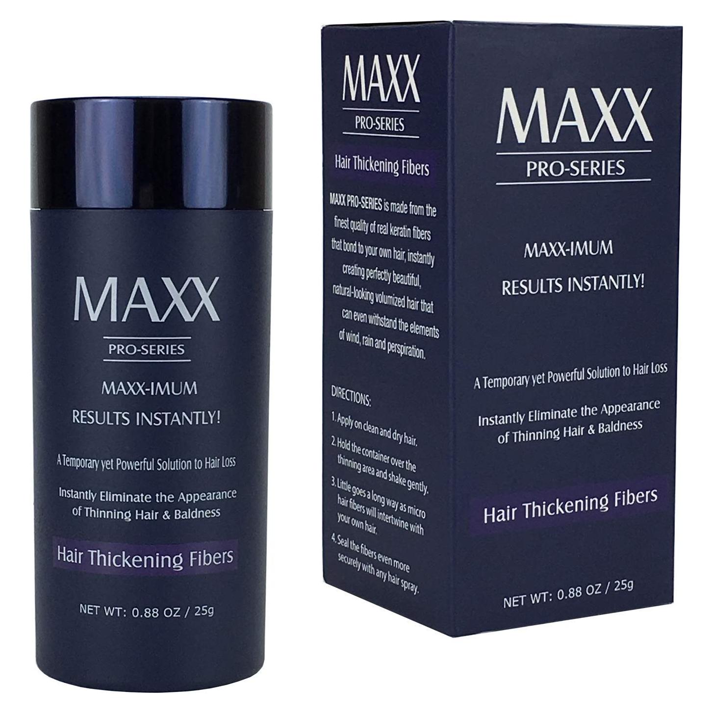 Fibras Capilares Maxx Pro-Series con Keratina 25g Marrón Oscuro