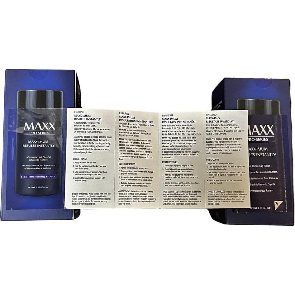 Fibras Capilares Maxx Pro-Series con Keratina 25g Marrón Oscuro