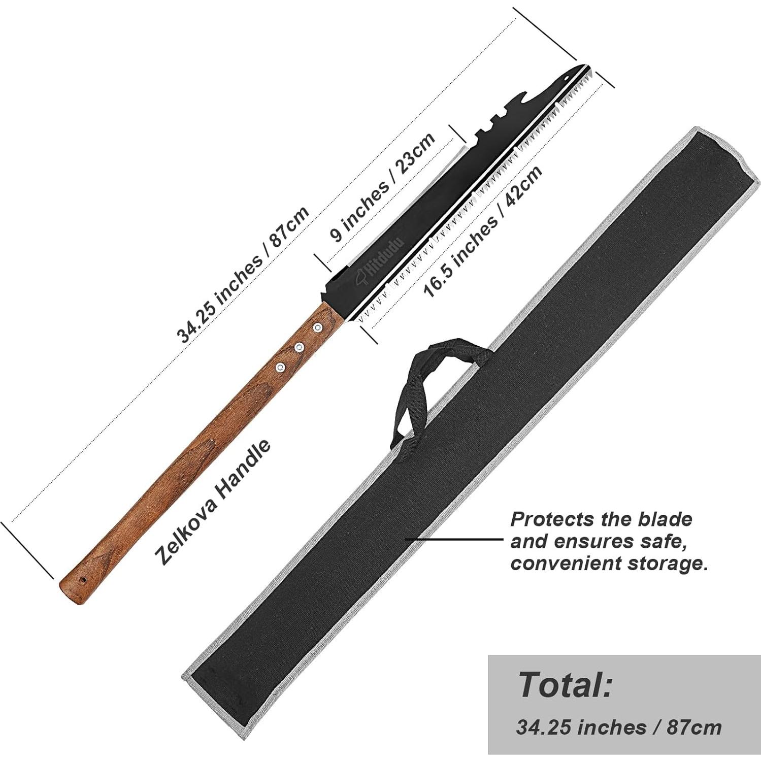 Sierra de Mano Multifuncional Hitdudu con Machete 42 cm