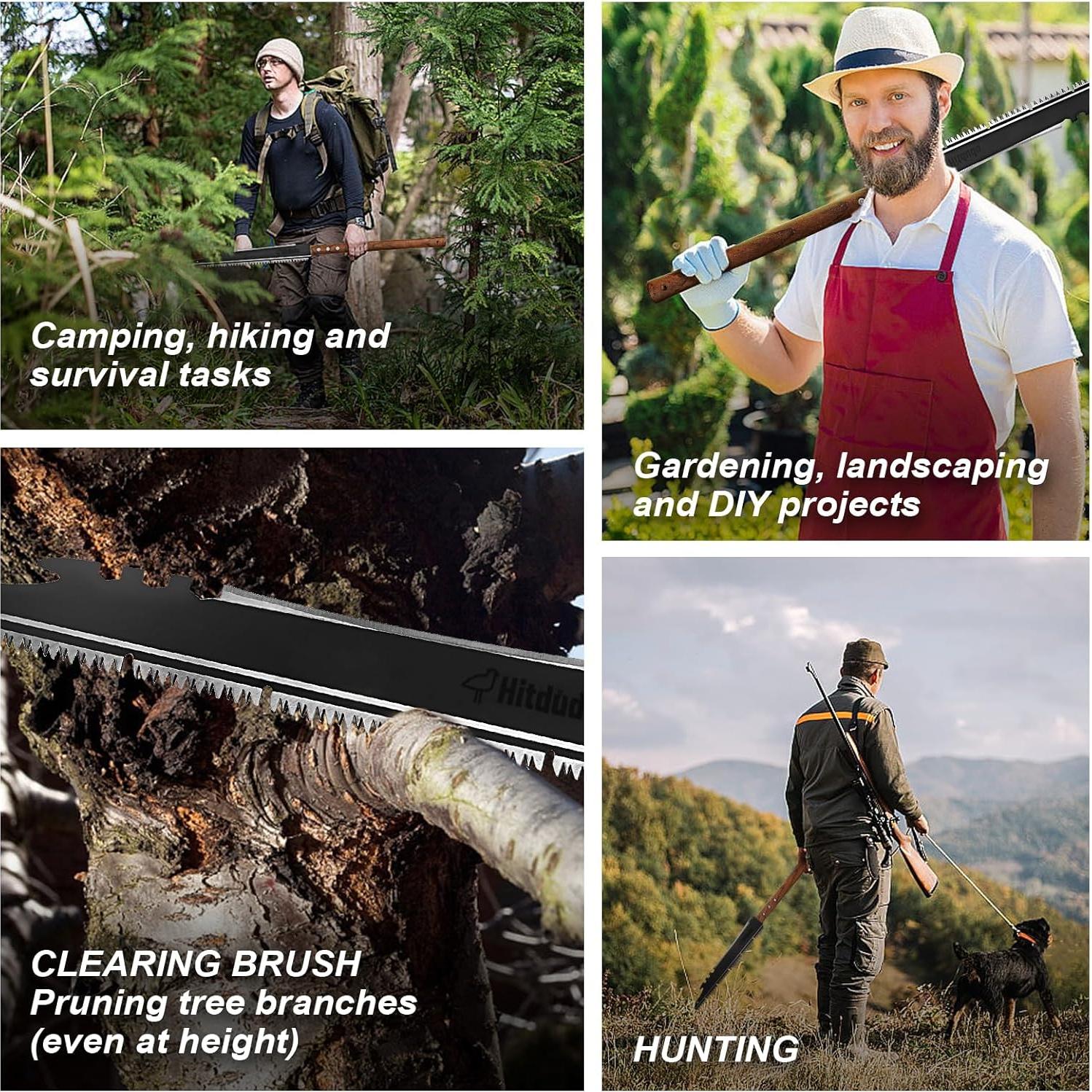 Sierra de Mano Multifuncional Hitdudu con Machete 42 cm