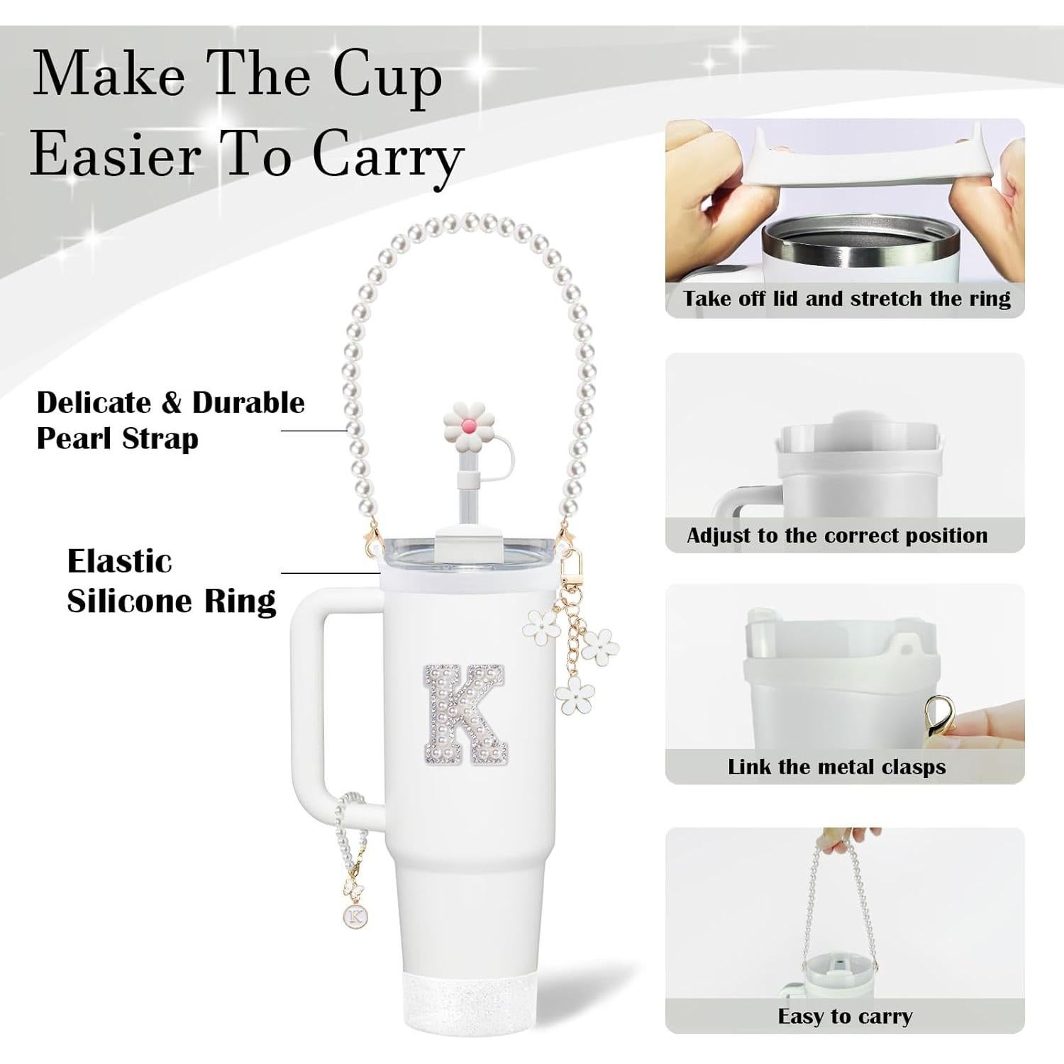 Juego de Accesorios para Tazas Stanley LUHOHI - Correa y Charms