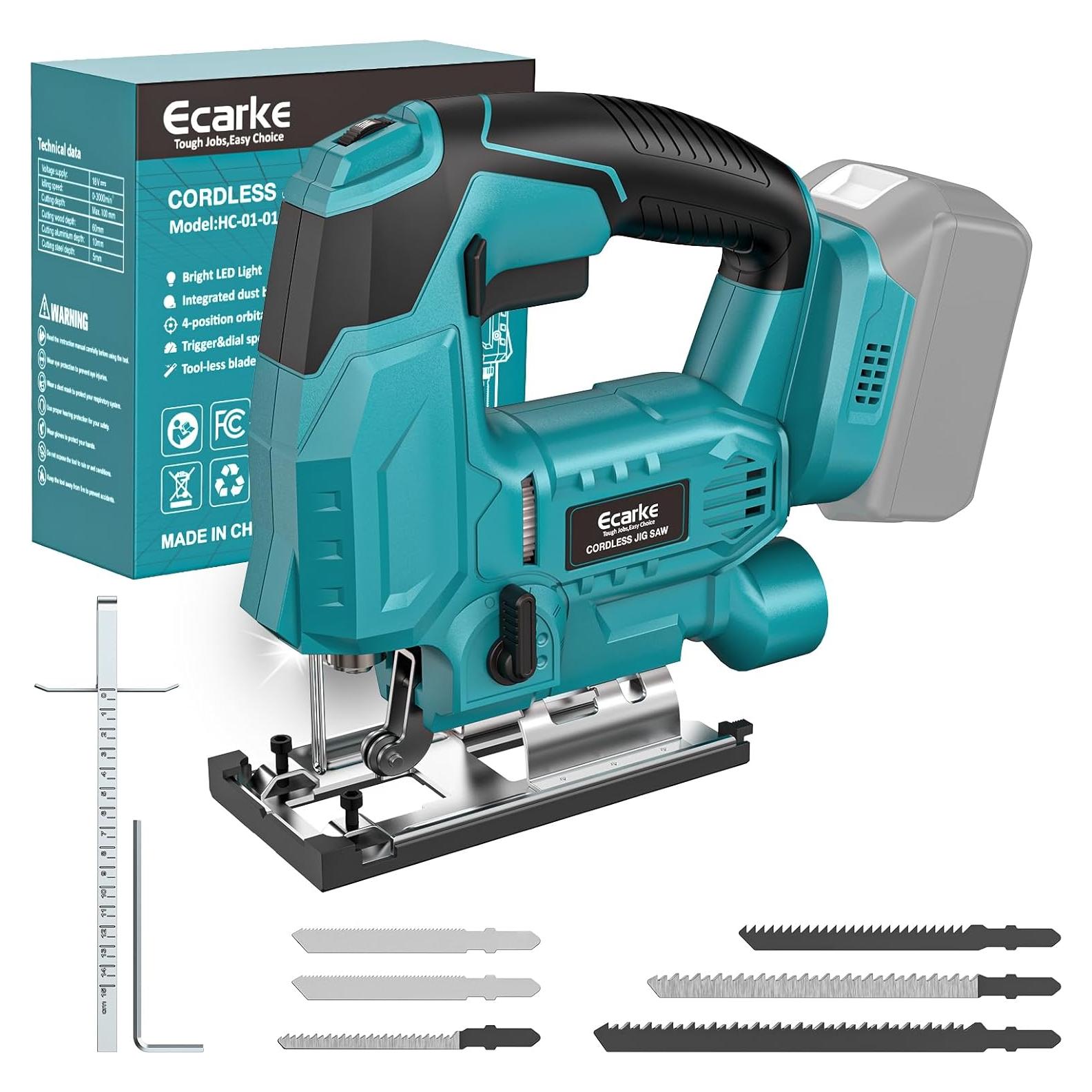 Sierra de calar inalámbrica Ecarke 18V sin escobillas 3000 RPM