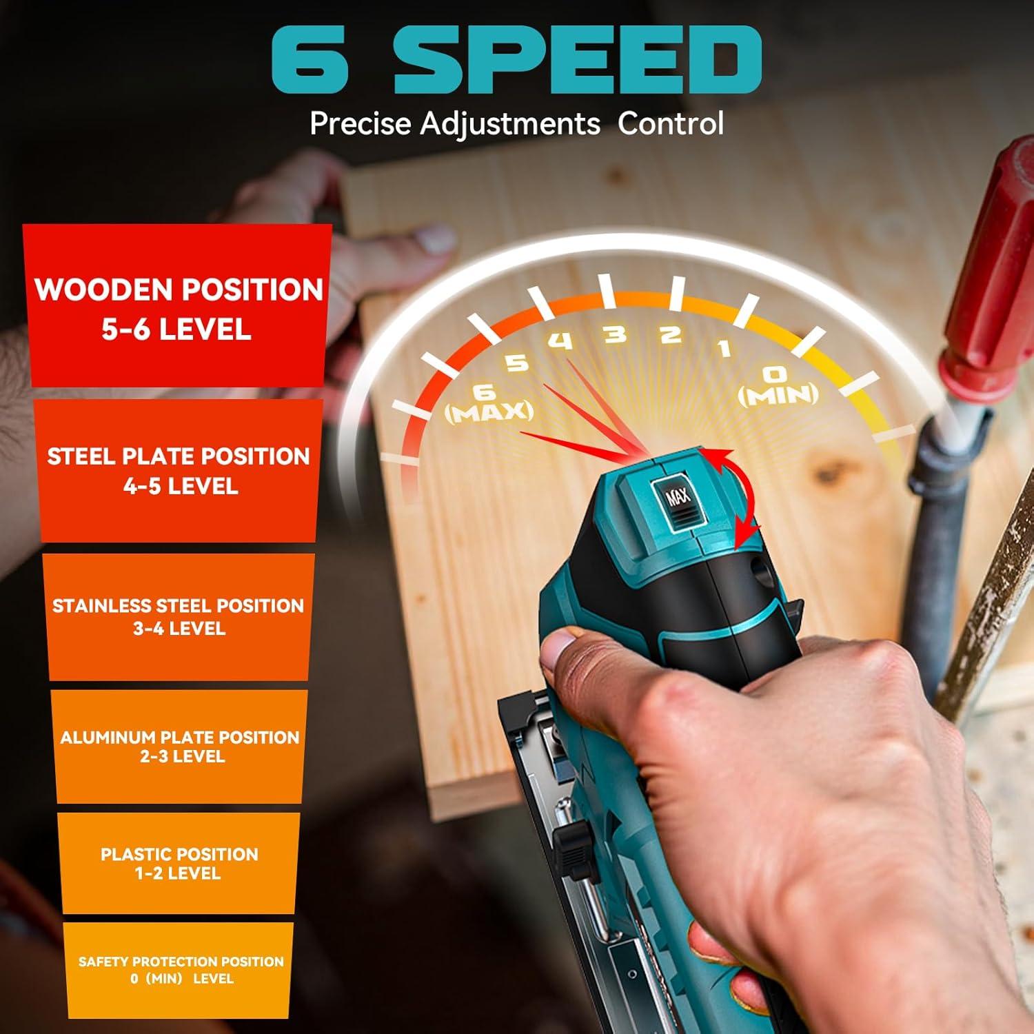 Sierra de calar inalámbrica Ecarke 18V sin escobillas 3000 RPM