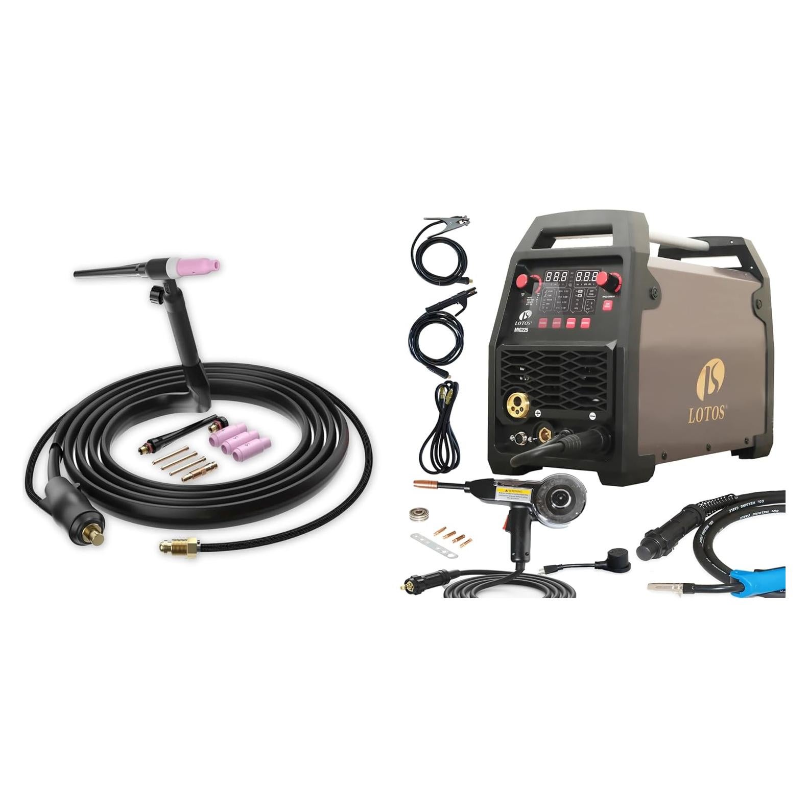 Soldador MIG LOTOS MIG225SP 225A 110/220V 6 en 1 con Antorcha TIG