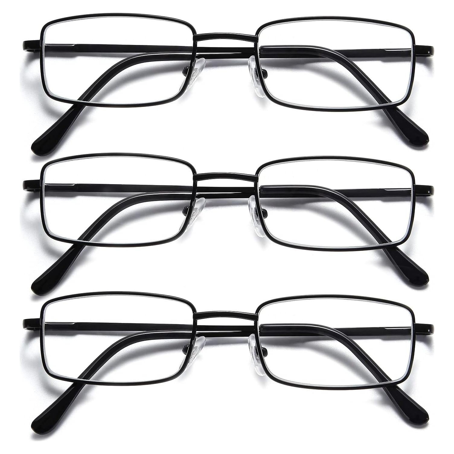 Gafas de lectura OKH 1.5x para hombres, paquete de 3 con bloqueo luz azul