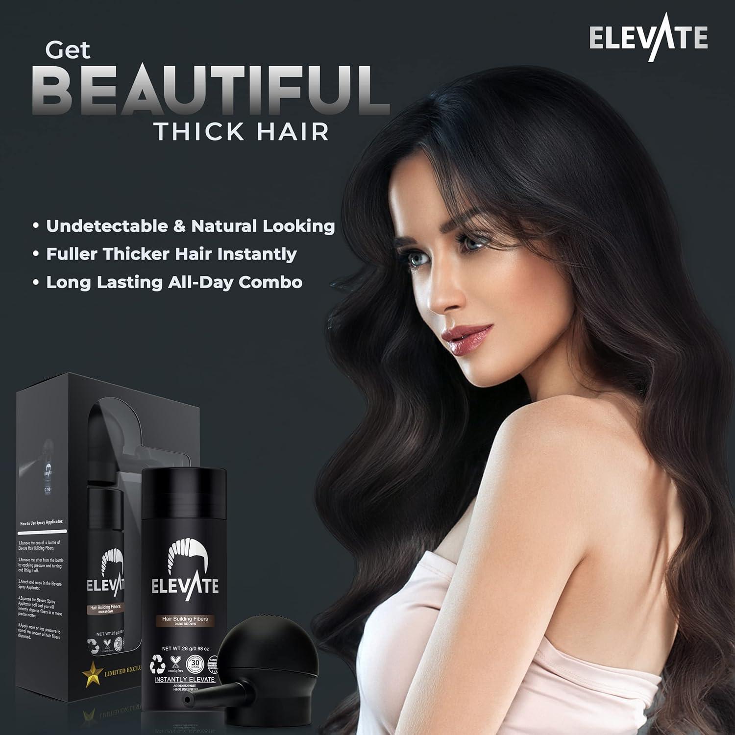 ELEVATE Kit Perfeccionamiento Cabello 2-en-1 | Fibras y Spray