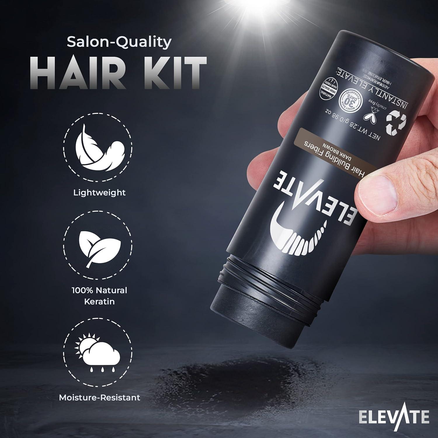 ELEVATE Kit Perfeccionamiento Cabello 2-en-1 | Fibras y Spray
