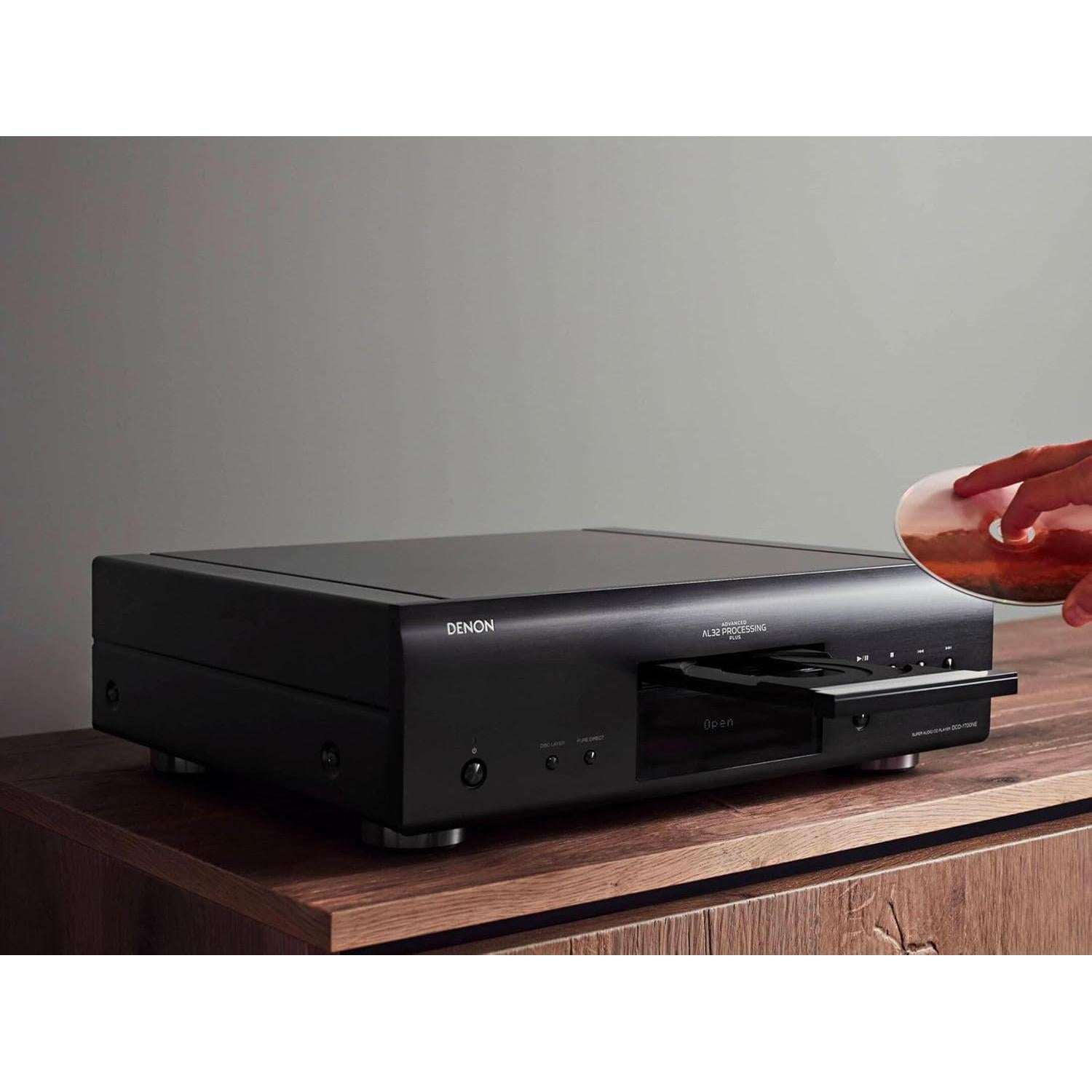 Reproductor SACD Denon DCD-1700NE, Audio 192 kHz/32 bits, Negro