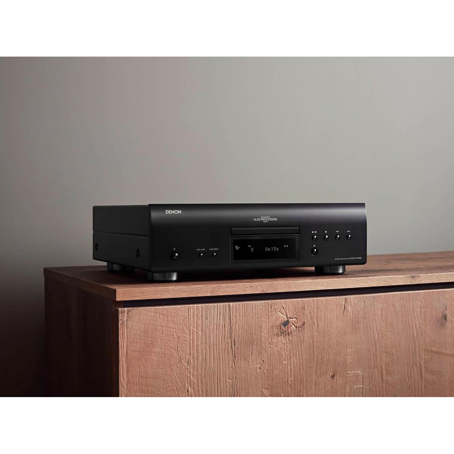 Reproductor SACD Denon DCD-1700NE, Audio 192 kHz/32 bits, Negro