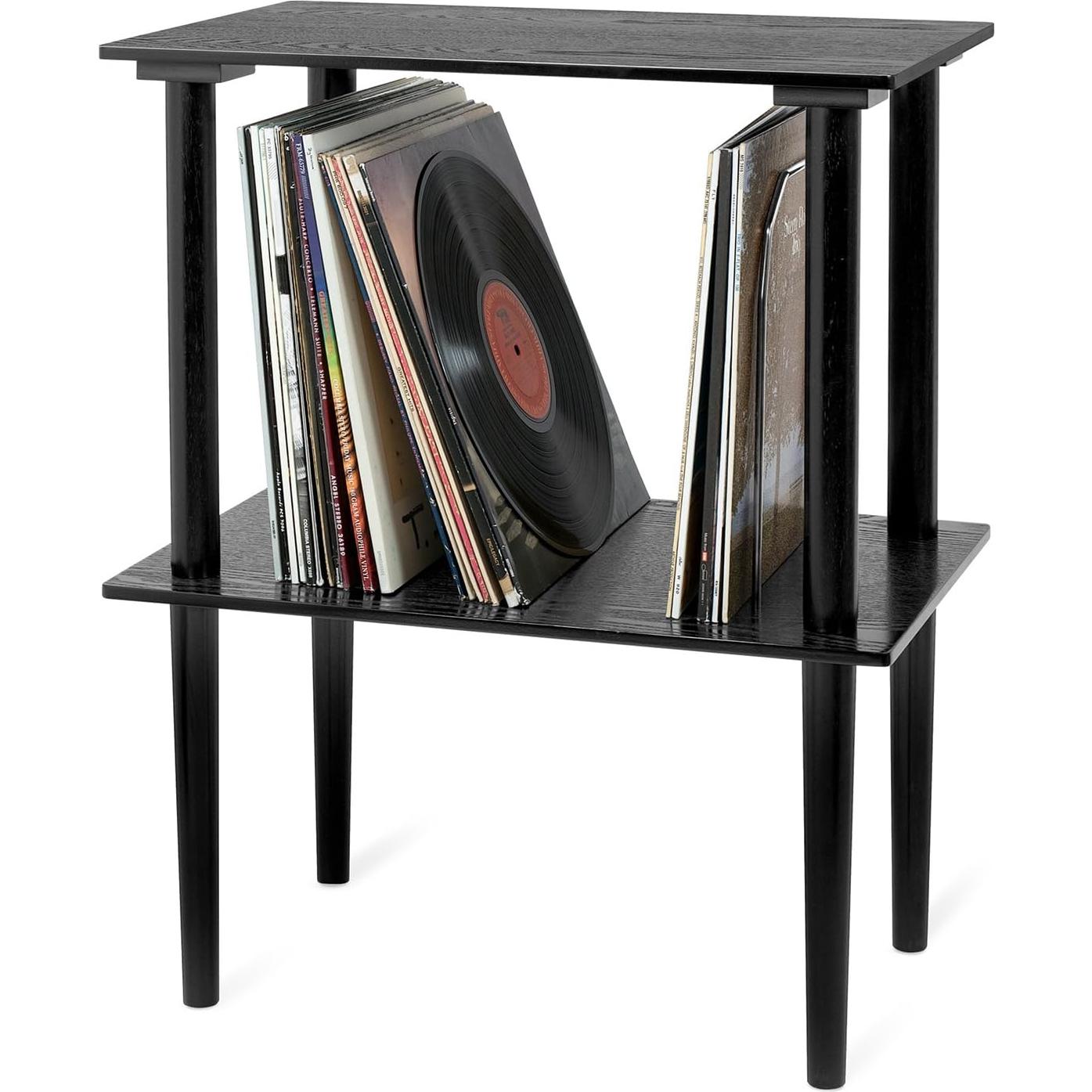 Soporte de Registro de Madera Victrola - Almacena 50 Discos