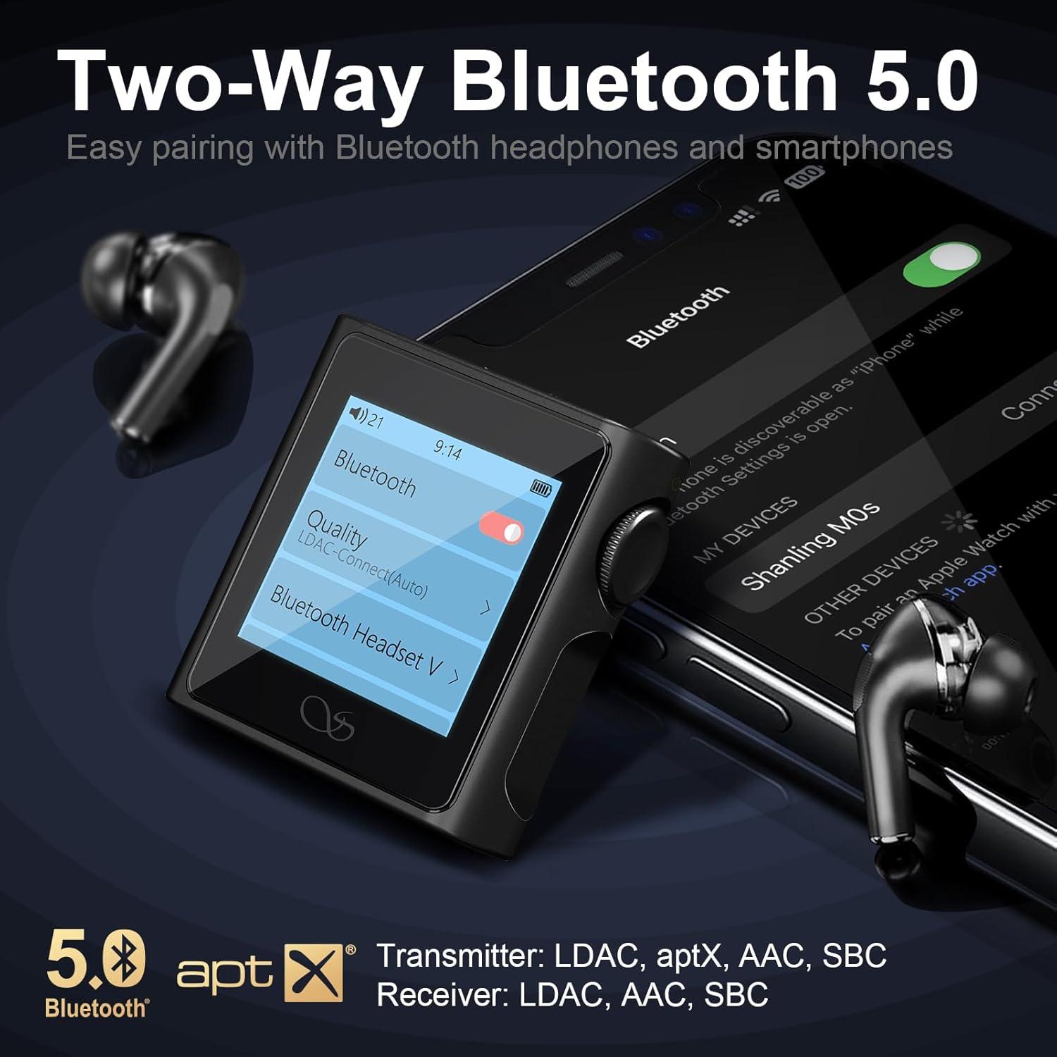 Reproductor MP3 Shanling M0s Bluetooth 5.0 Hi-Fi 1.54" HD