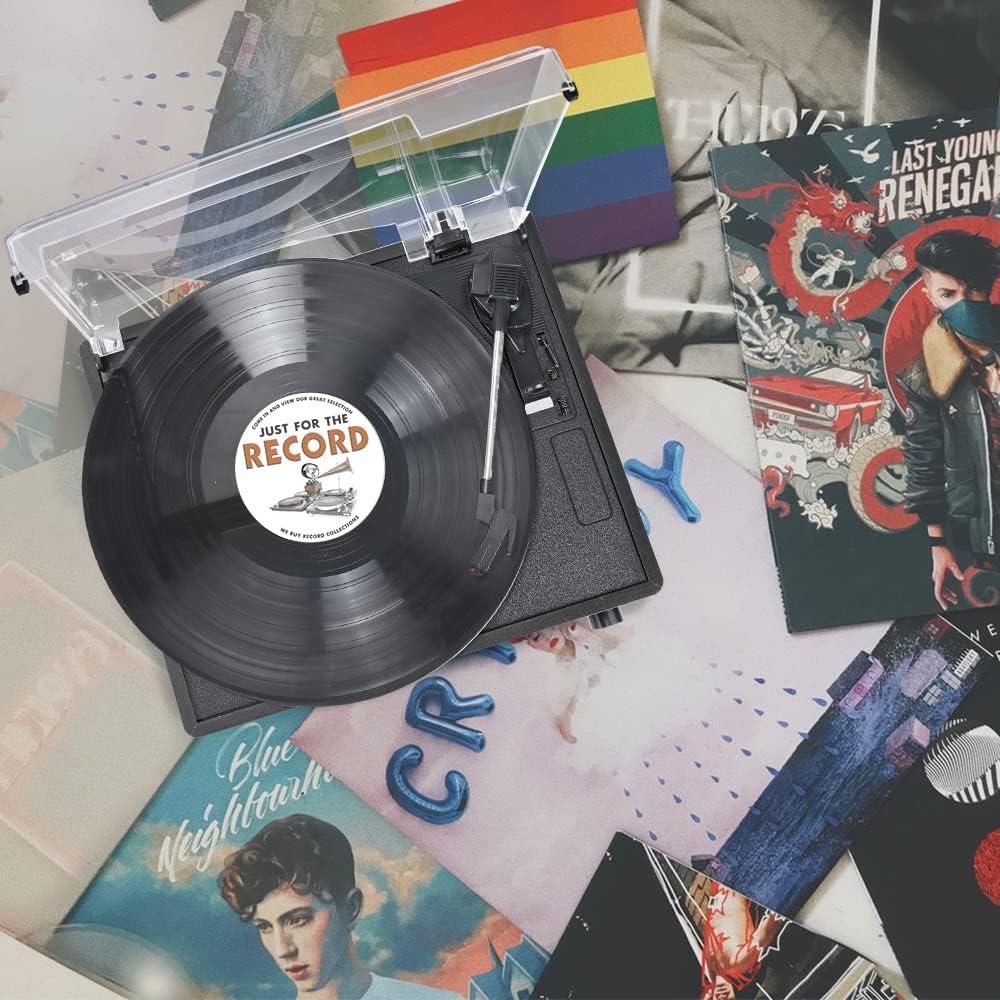 Tocadiscos de Vinilo WOCKODER R608 Retro Bluetooth 3 Velocidades