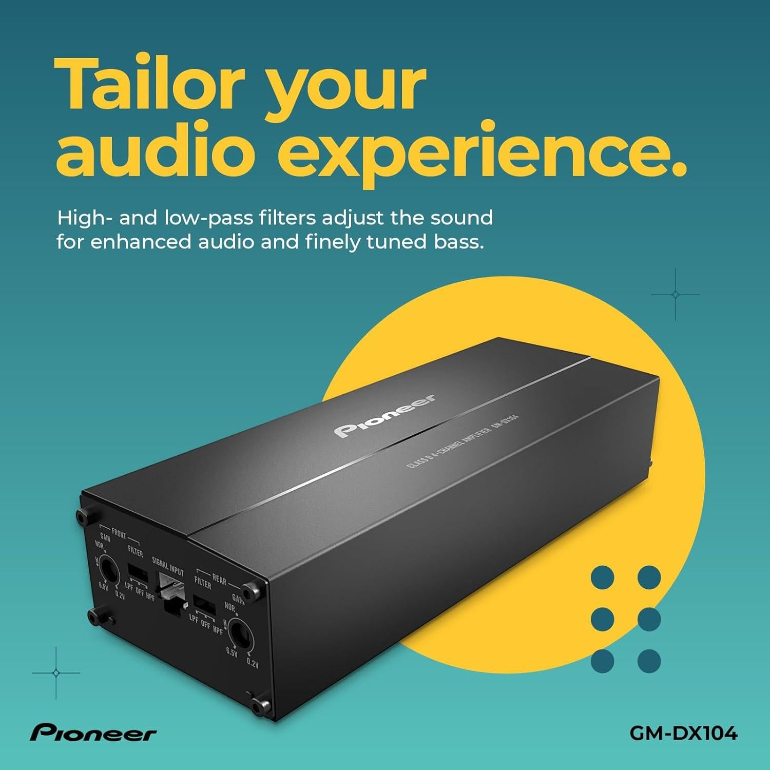 Amplificador de coche Pioneer GM-DX104 4 Canales 90W RMS