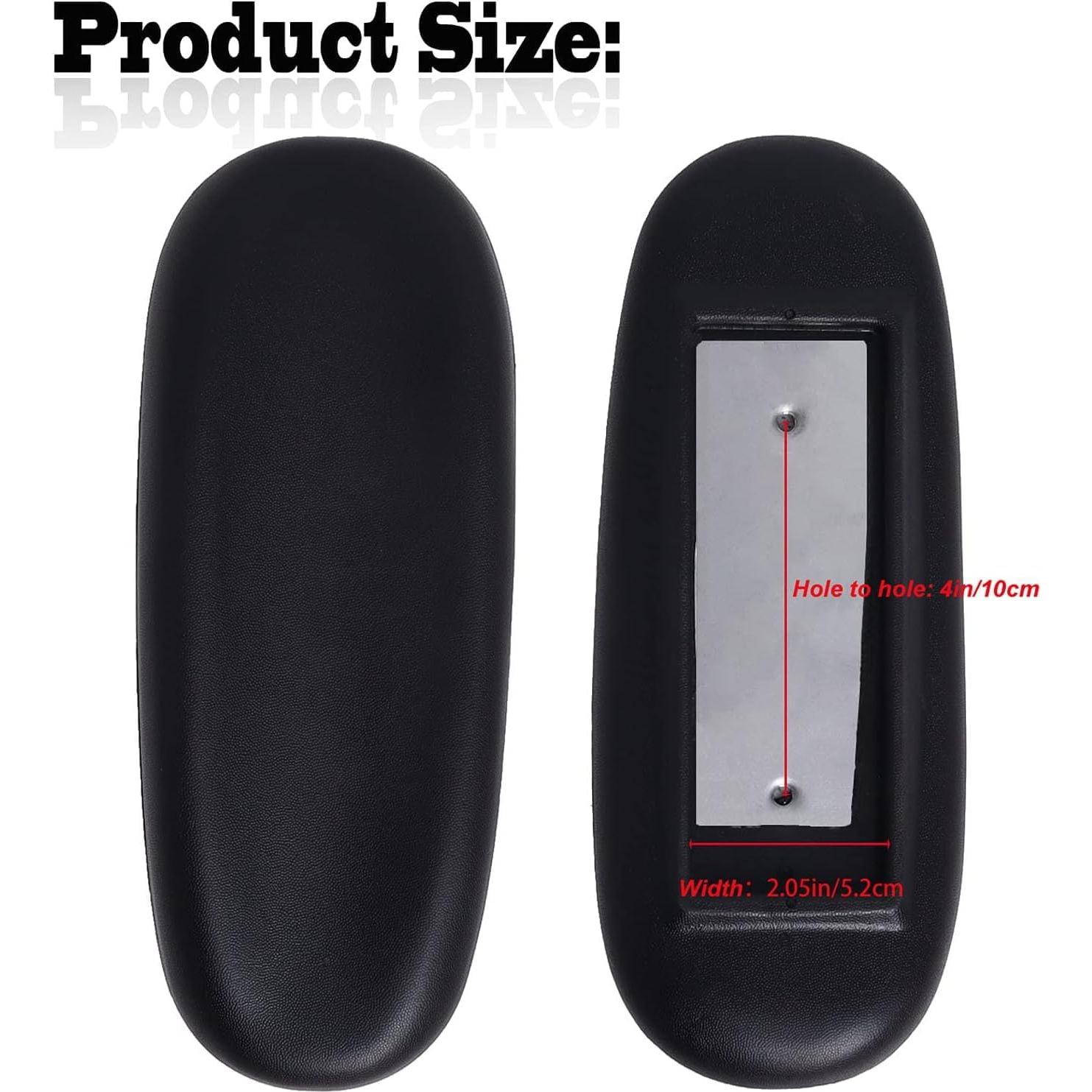 Reposabrazos de Silla de Oficina Ketofa - 2 Piezas Negro 10.16 cm
