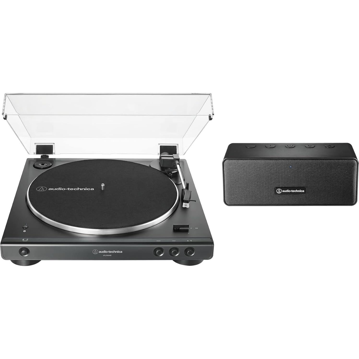 Tocadiscos Bluetooth Audio-Technica AT-LP60XBT-BK + Altavoz