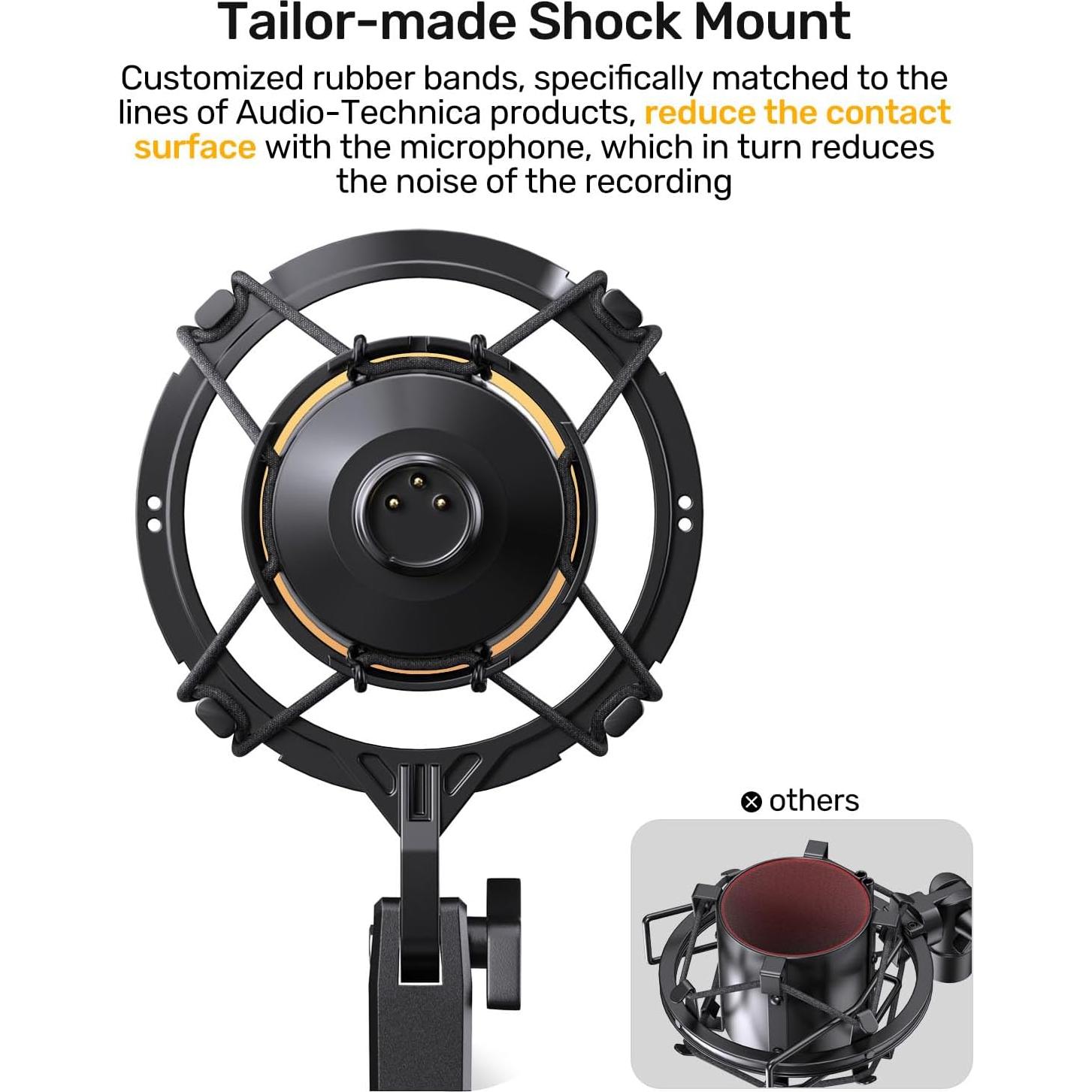 Soporte de micrófono Jidinung AT2020 con filtro anti-pop