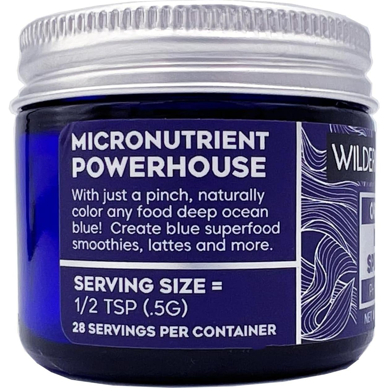 Espirulina Azul Orgánica Wilderness Poets 14.17 g - Sin Aditivos