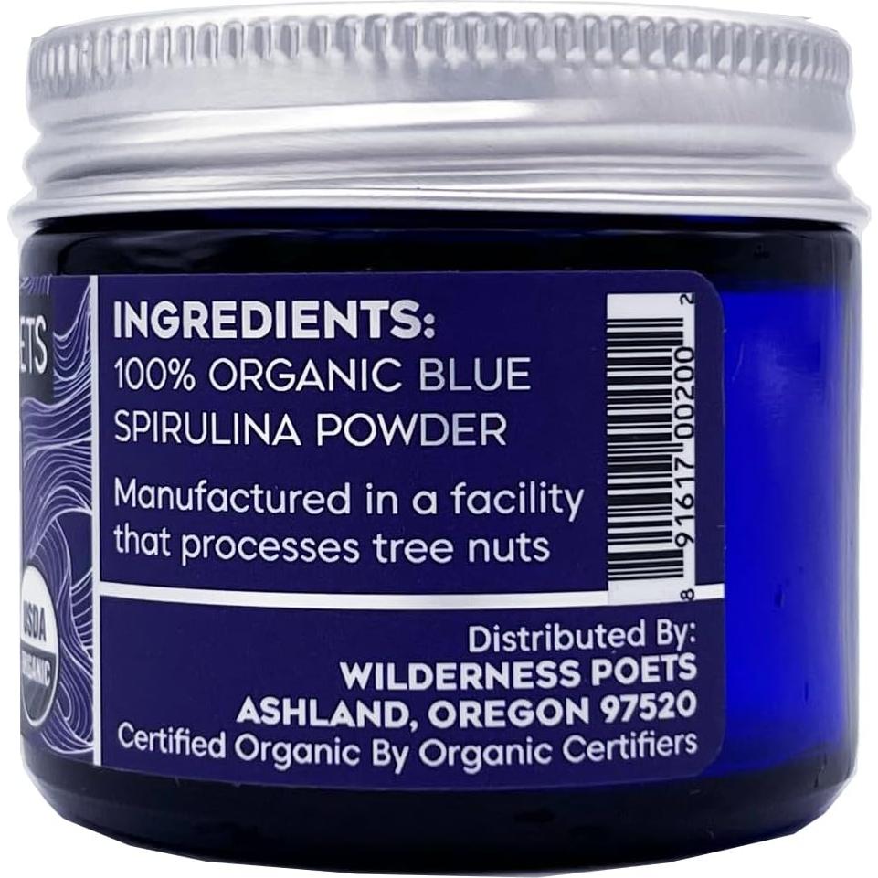 Espirulina Azul Orgánica Wilderness Poets 14.17 g - Sin Aditivos