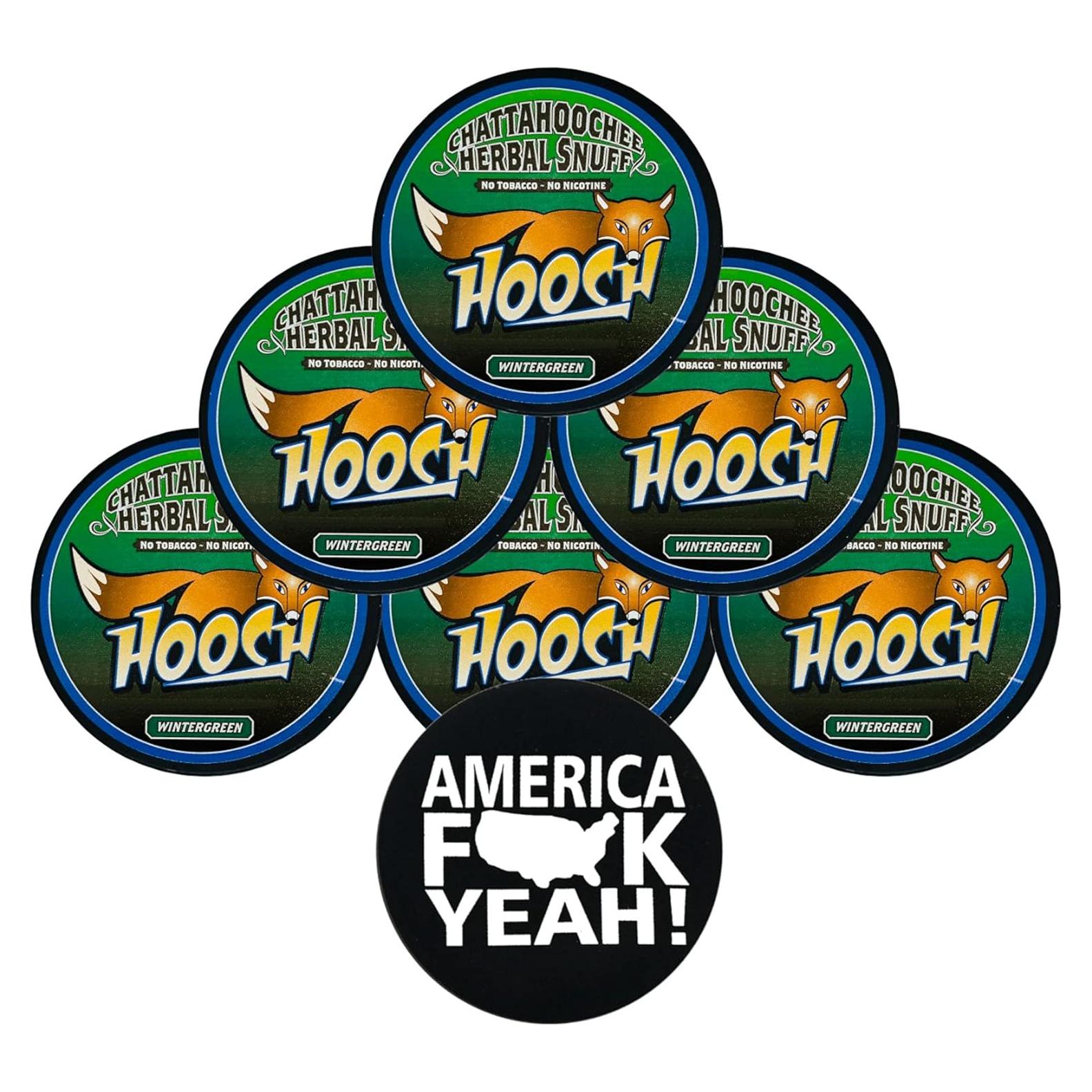 Hooch Herbal Snuff Corte Fino Wintergreen 6 Latas + Funda