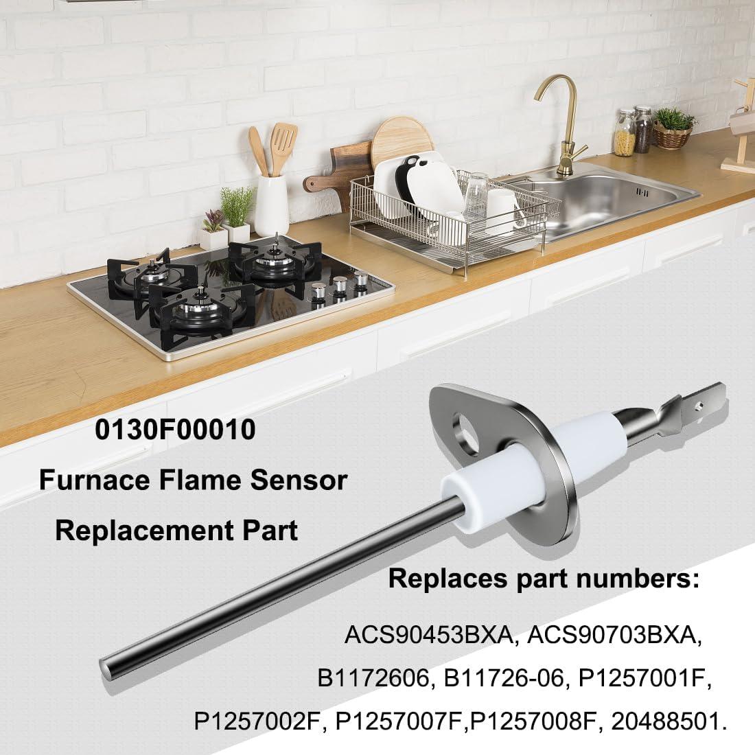 Sensor de llama Guweta 0130F00010 para horno Goodman - Paquete de 2