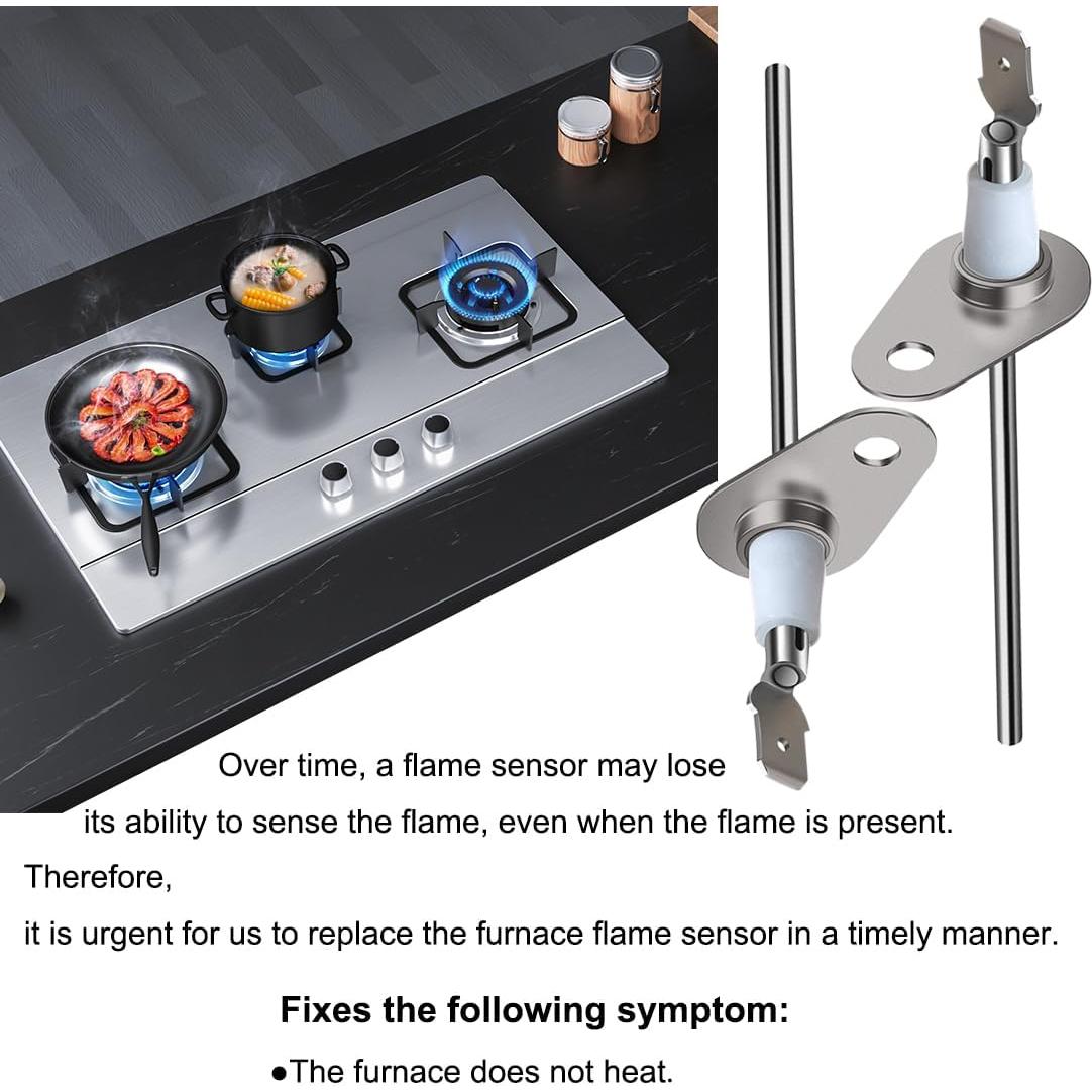 Sensor de llama Guweta 0130F00010 para horno Goodman - Paquete de 2