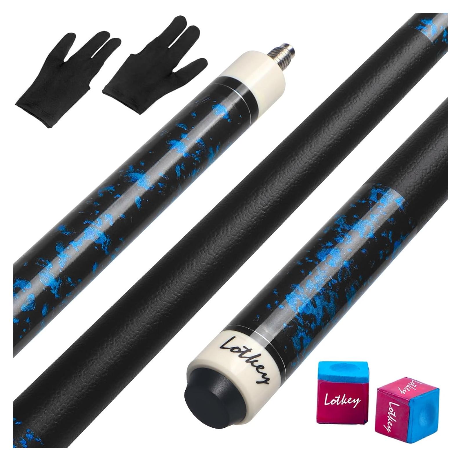 Conjunto de tacos de billar LOTKEY 58" Arce Canadiense 18 oz