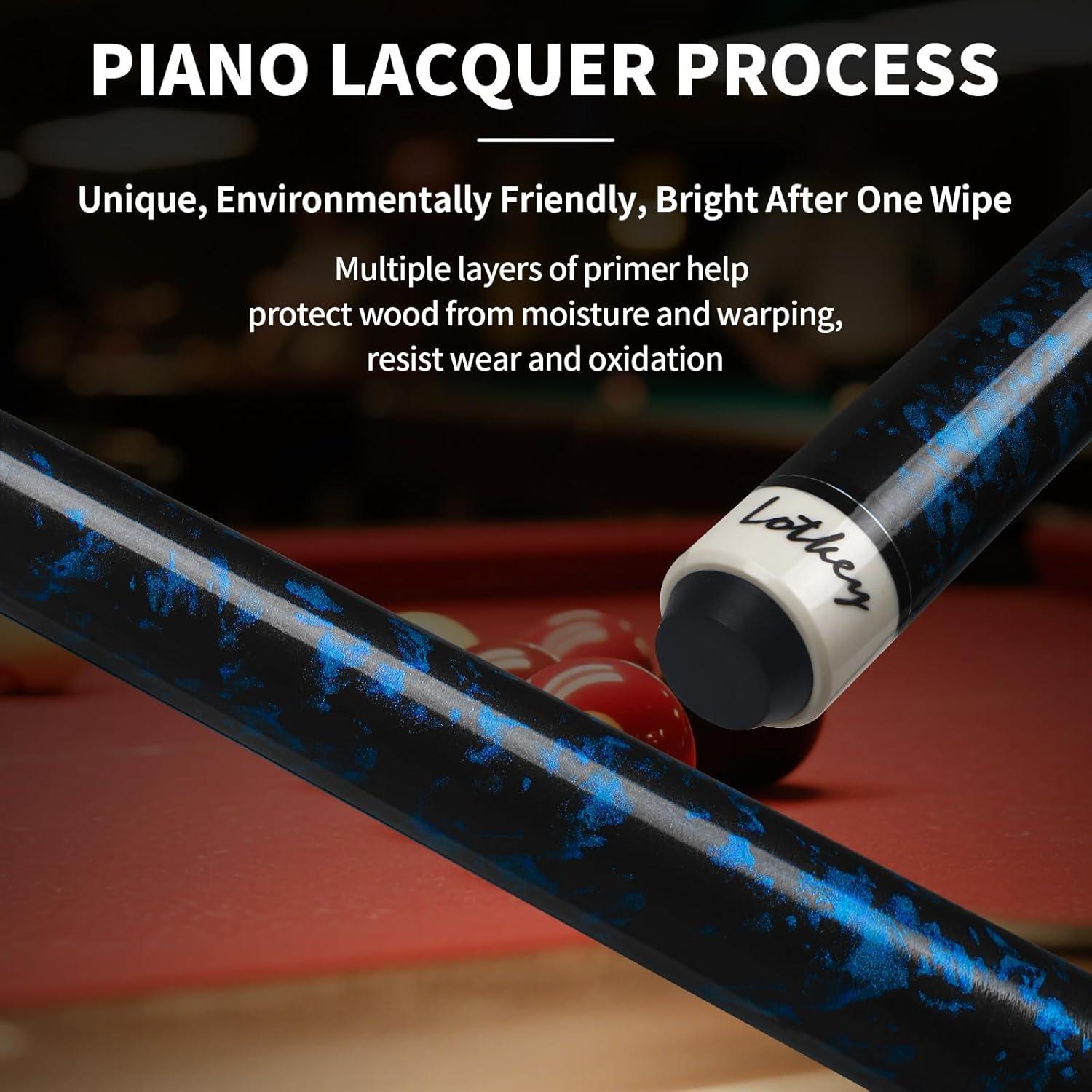 Conjunto de tacos de billar LOTKEY 58" Arce Canadiense 18 oz