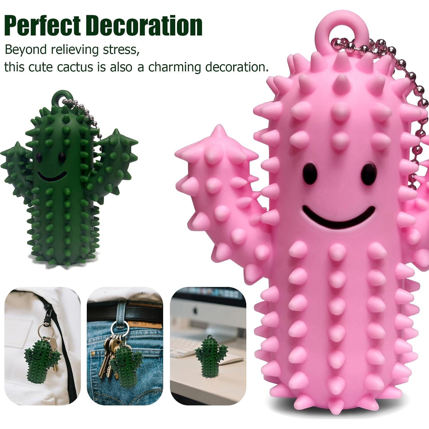 Juguetes Antiestrés Cactus Silicona 3 Piezas Alivio Ansiedad