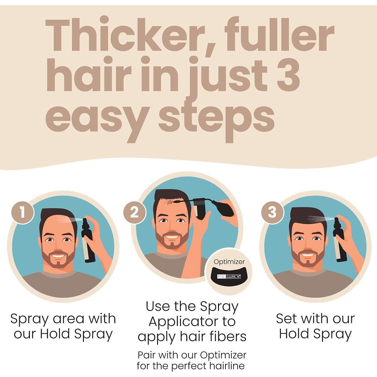 Fibras de Cabello Real Hair Illusion Negro 38g - Natural