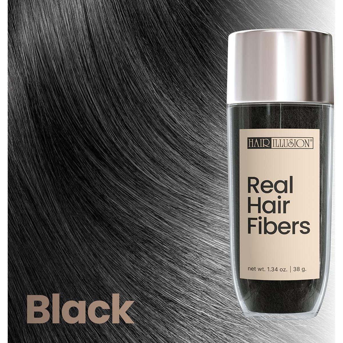 Fibras de Cabello Real Hair Illusion Negro 38g - Natural