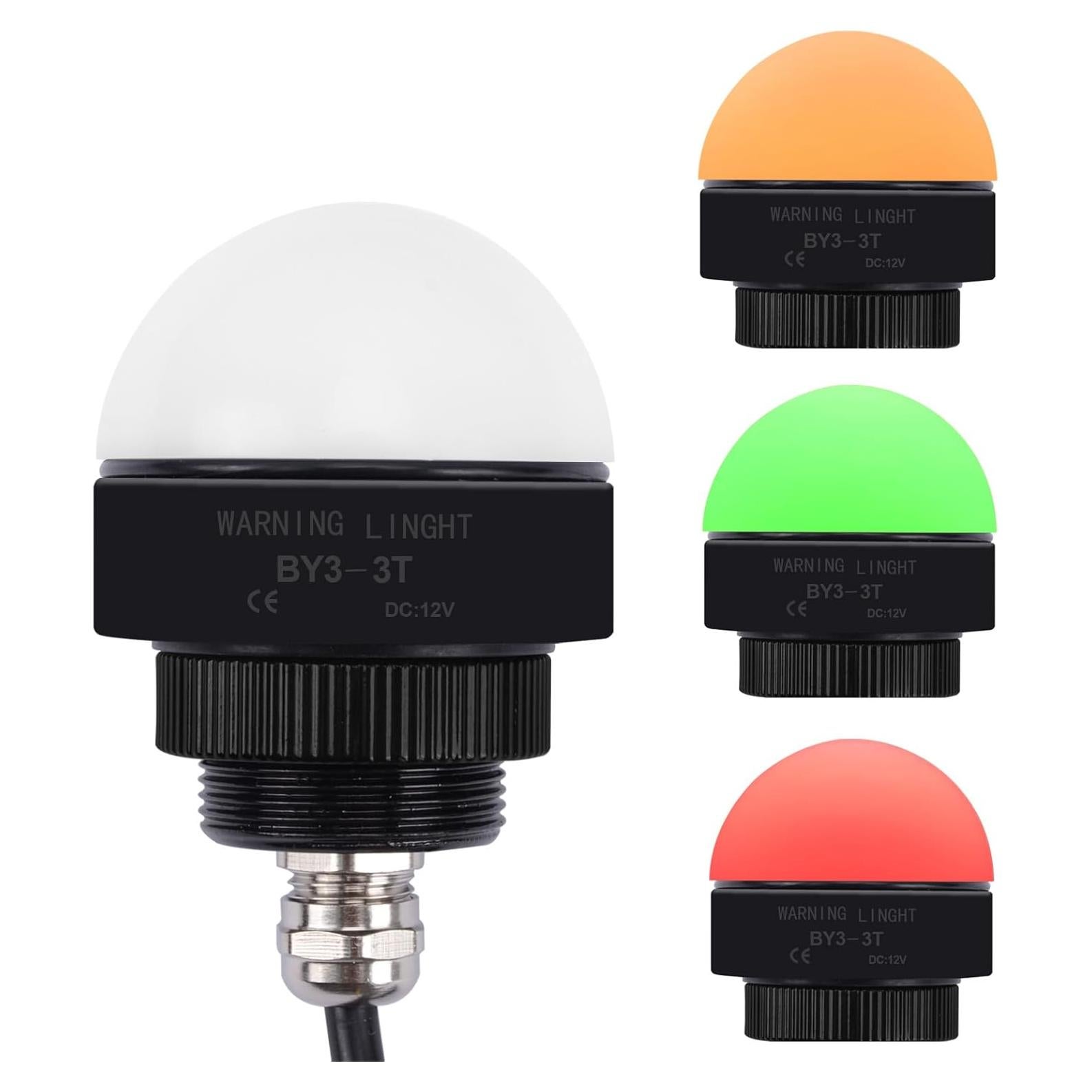 Luz de Advertencia Industrial LED 12V Enshute 3 Colores IP65