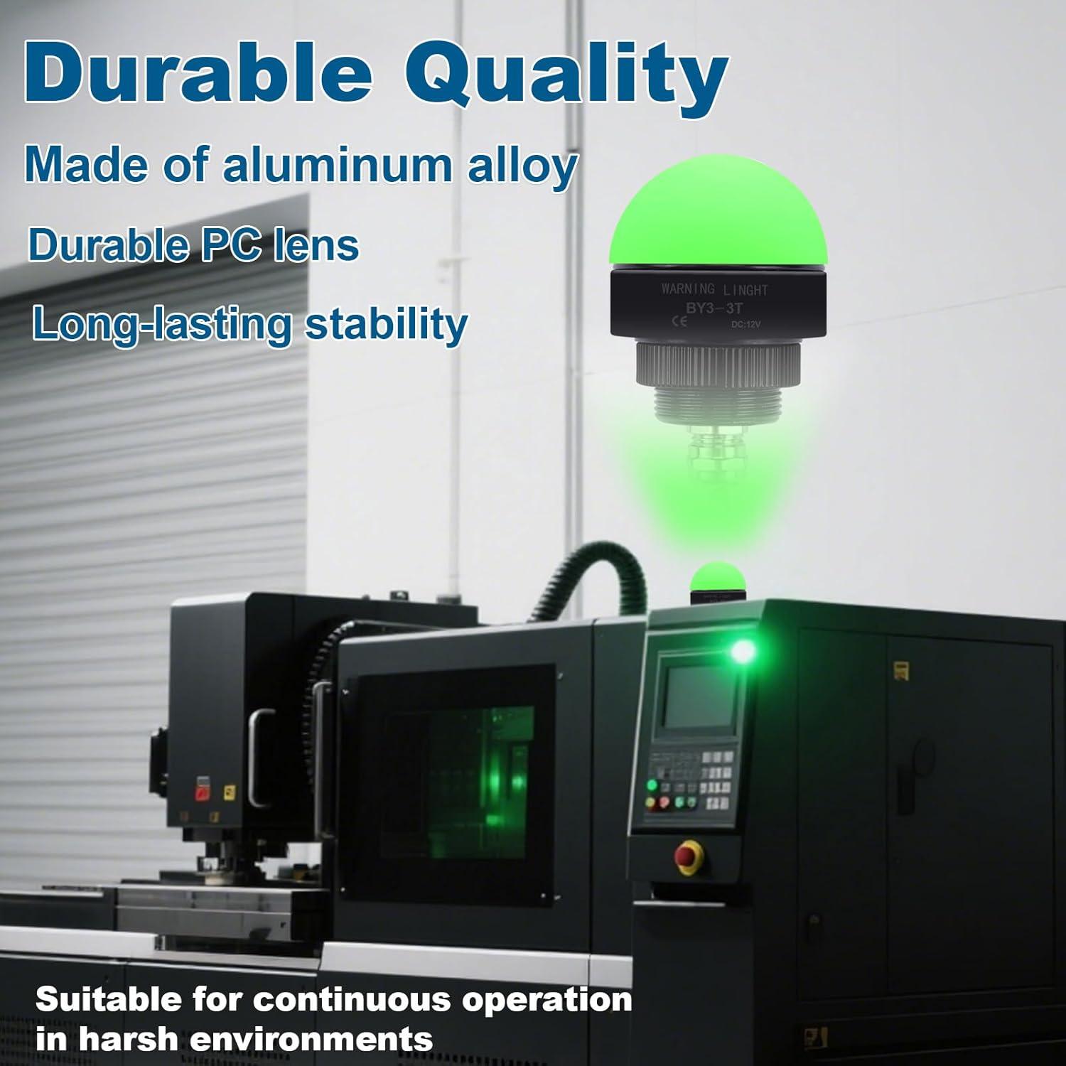 Luz de Advertencia Industrial LED 12V Enshute 3 Colores IP65