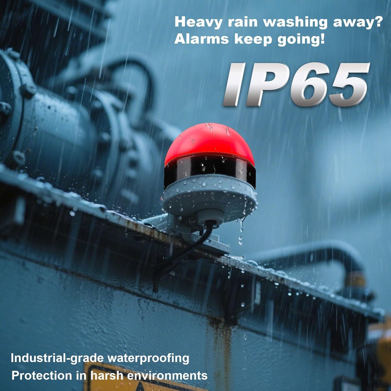 Luz de Advertencia Industrial LED 12V Enshute 3 Colores IP65