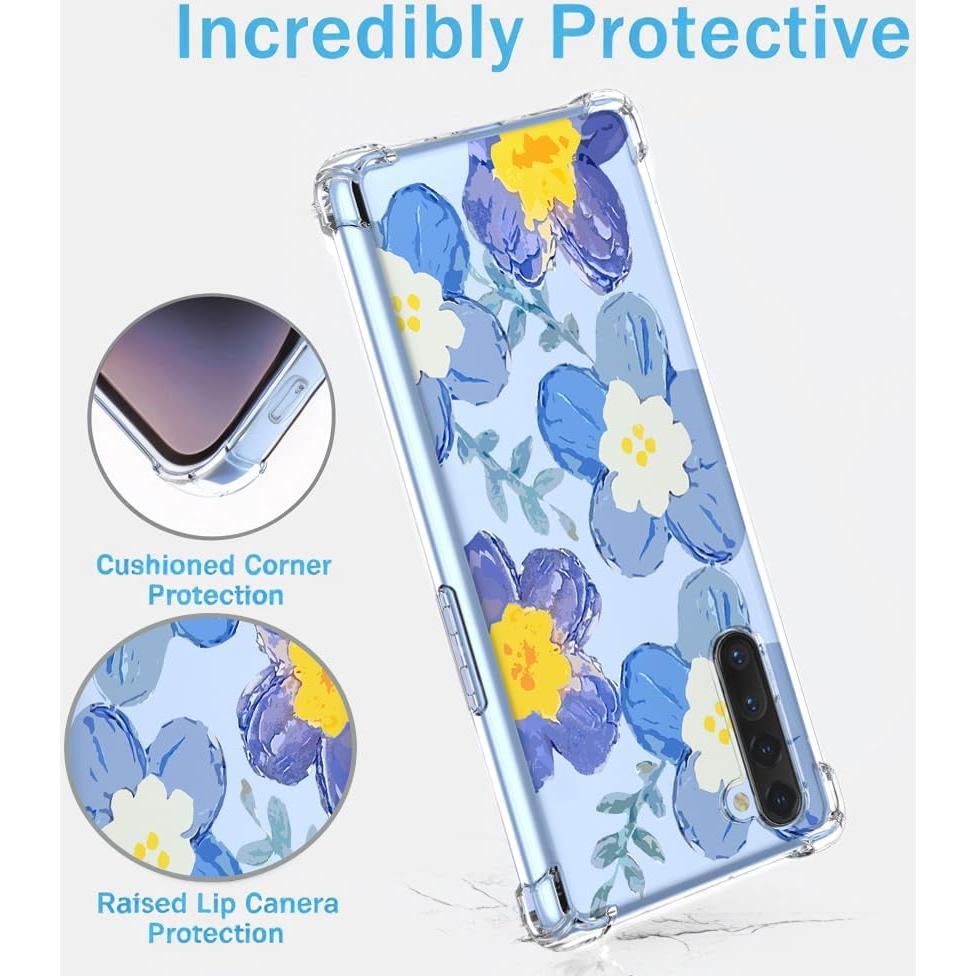 Funda para Oppo Reno 3A RRXSYXL Floral Azul Antigolpes
