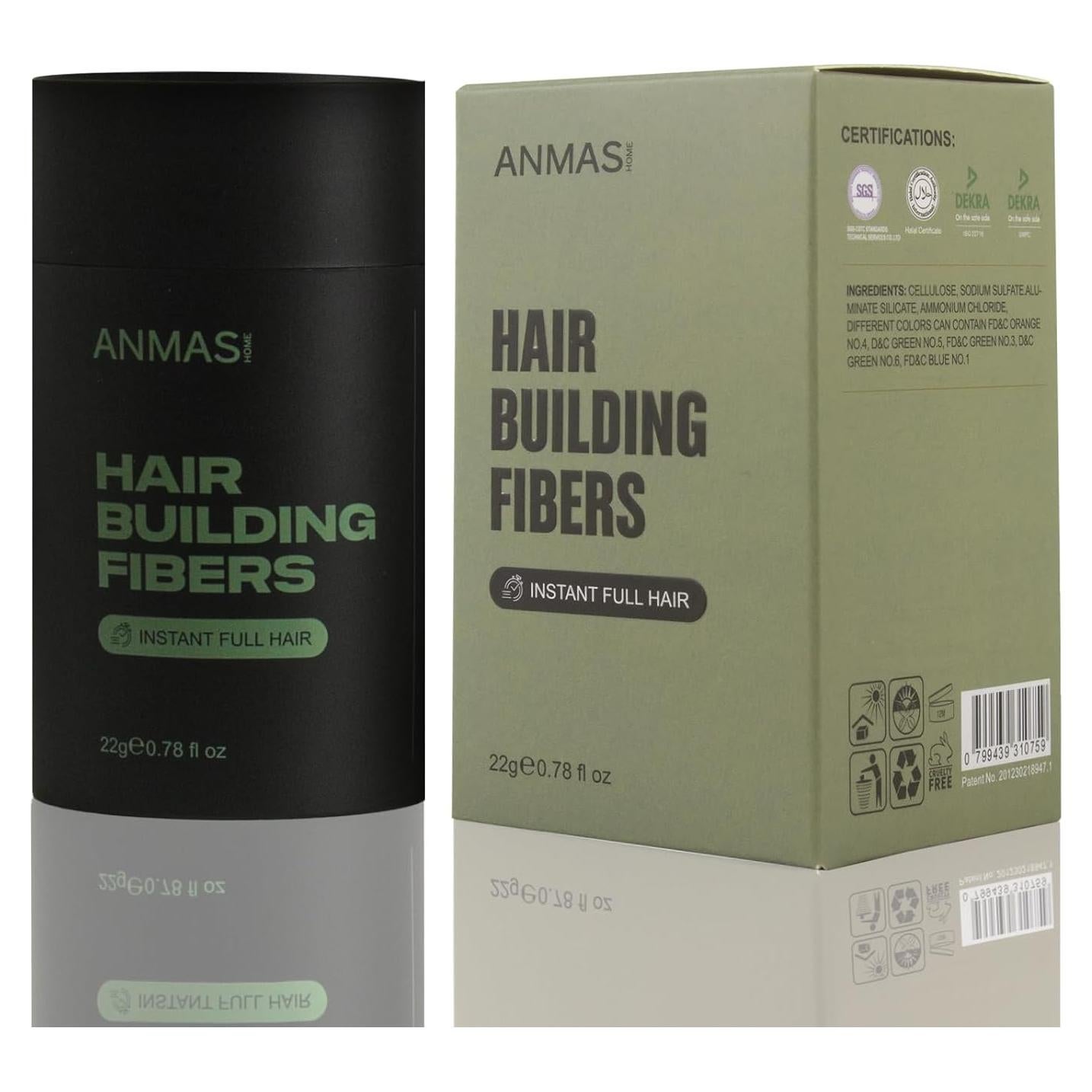 Fibra para Cabello Anmas Home Negra 22g Volumen Instantáneo