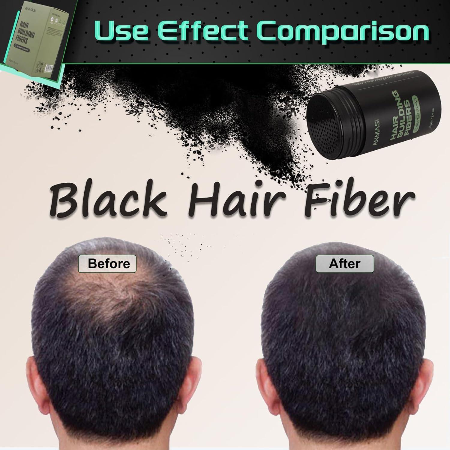 Fibra para Cabello Anmas Home Negra 22g Volumen Instantáneo